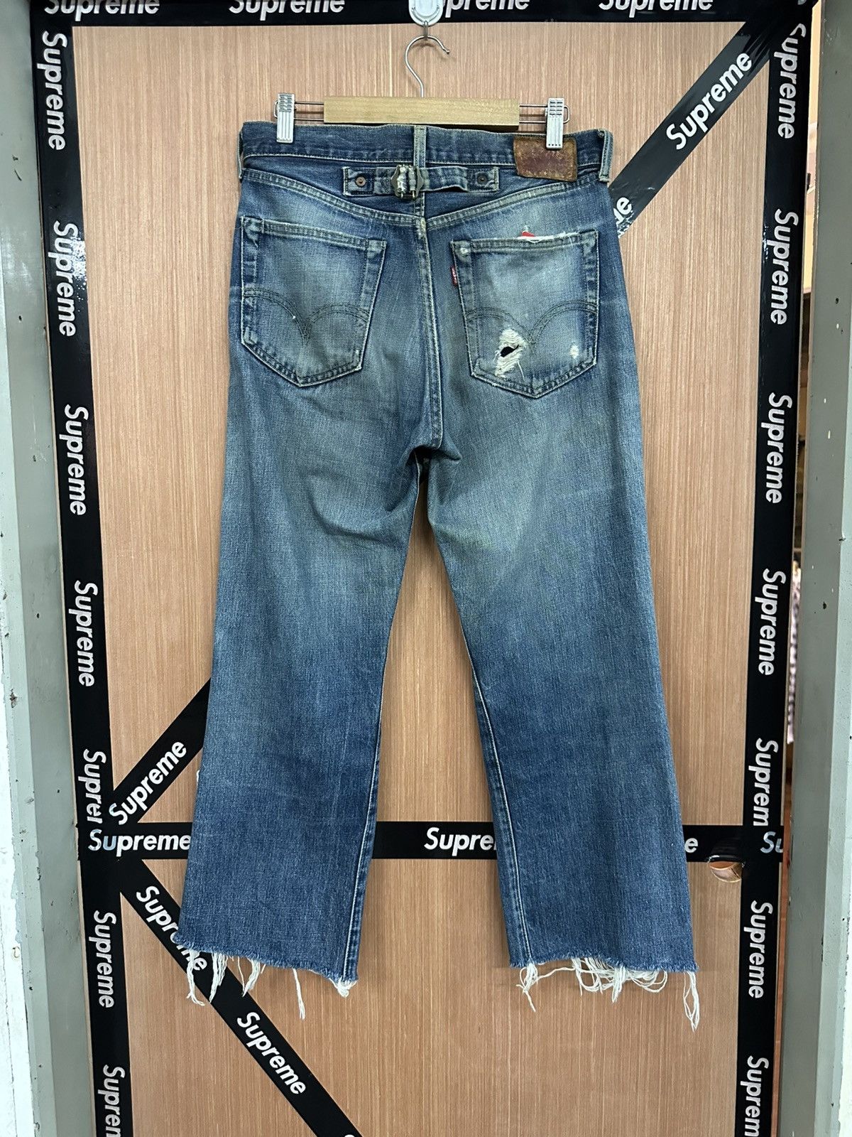 Levi's Veryrare Distressed LEVIS Buckle Selvedge Vintage Denim Size US 30 / EU 46 - 2 Thumbnail