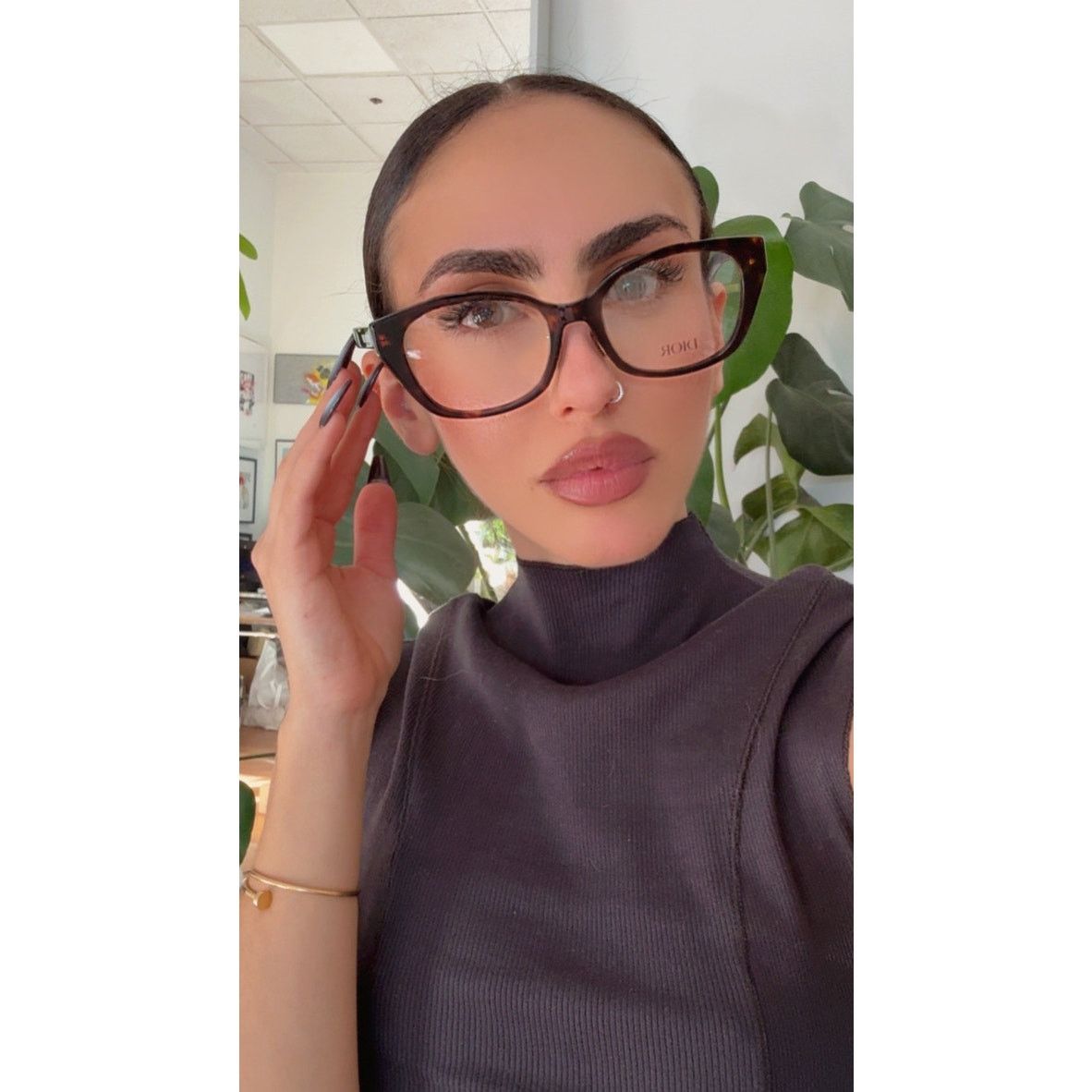Dior NEW Dior LaParisienneDiorO S4F Eyeglasses Frames Brown Size ONE SIZE - 2 Thumbnail