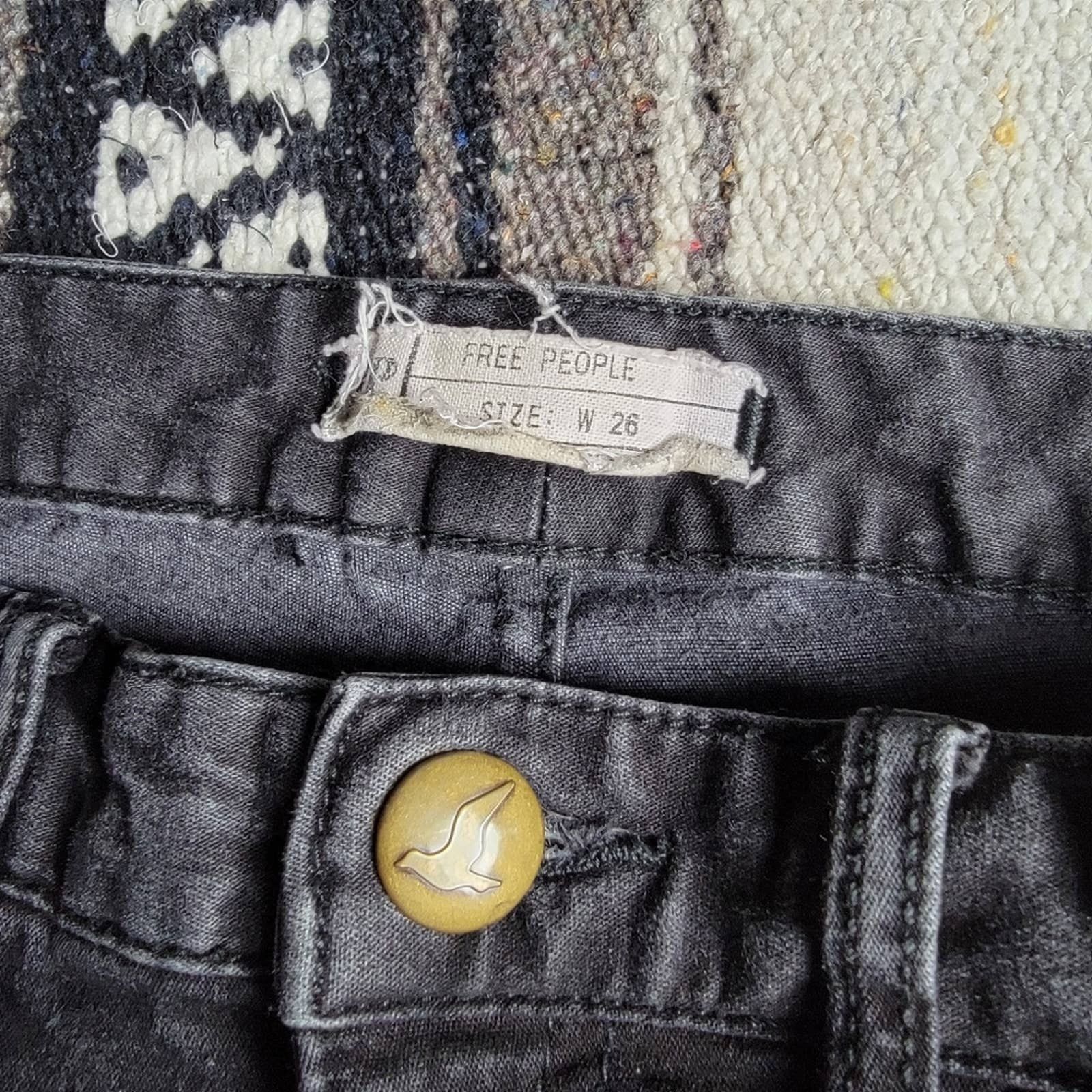Free People Free People LOW rise Girlfriend Black Skinny Jeans - 2 Size 26" / US 2 / IT 38 - 5 Thumbnail
