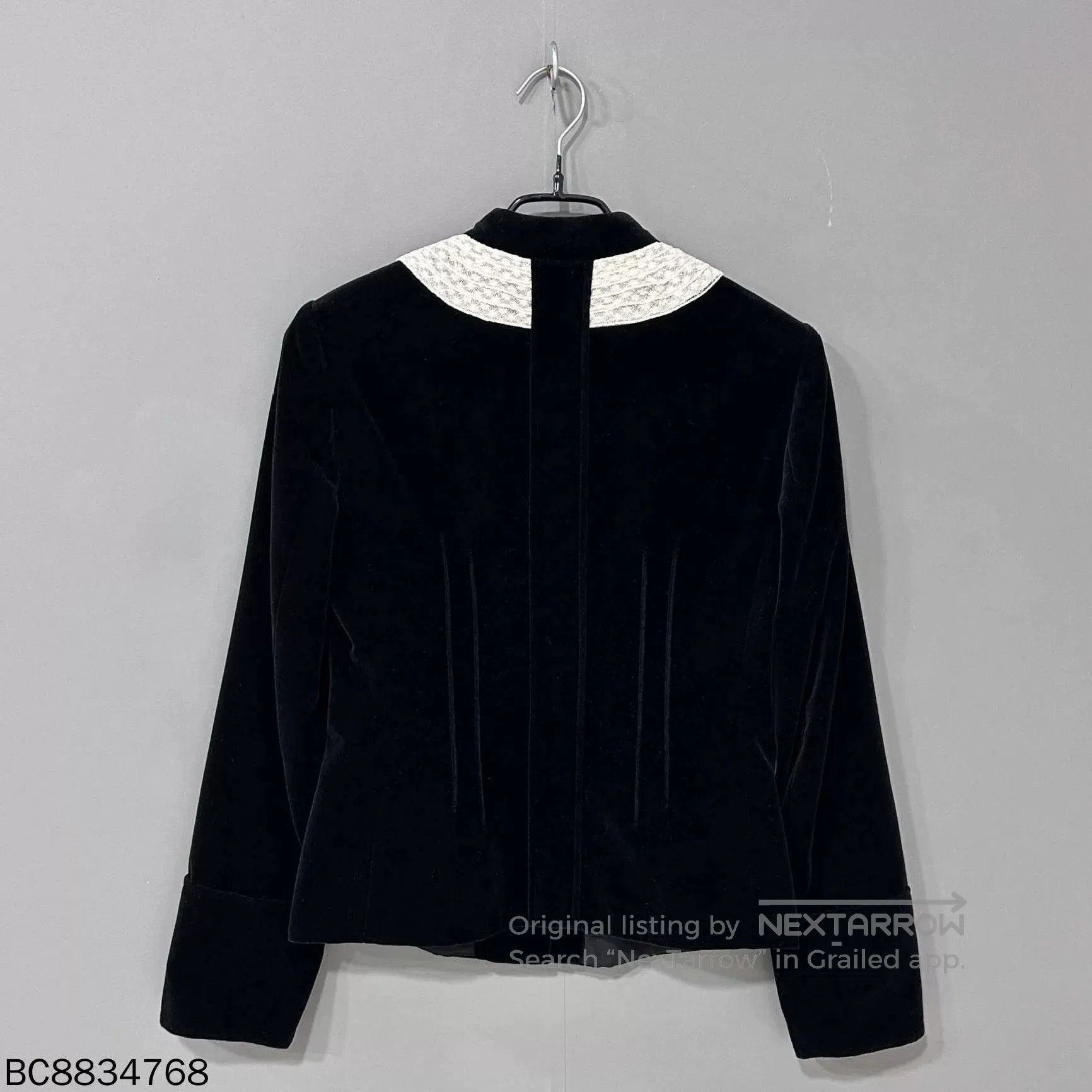 Dior Dior Velvet Lace Collar Coat. Size XXS / US 00 / IT 34 - 3 Thumbnail