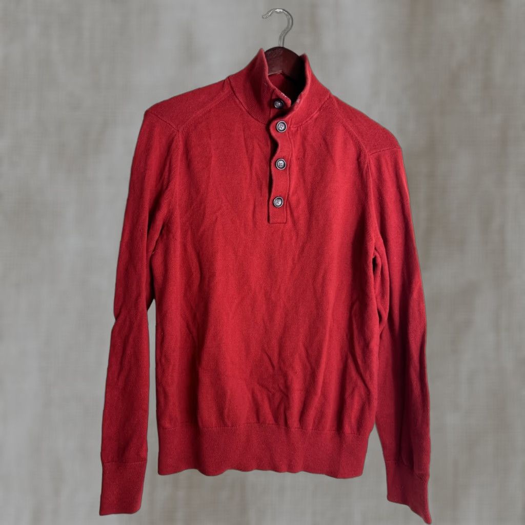 Banana Republic Banana Republic Sweater Mens Medium Cotton Cashmere Blend Pullover Red LS Size US M / EU 48-50 / 2 - 1 Thumbnail
