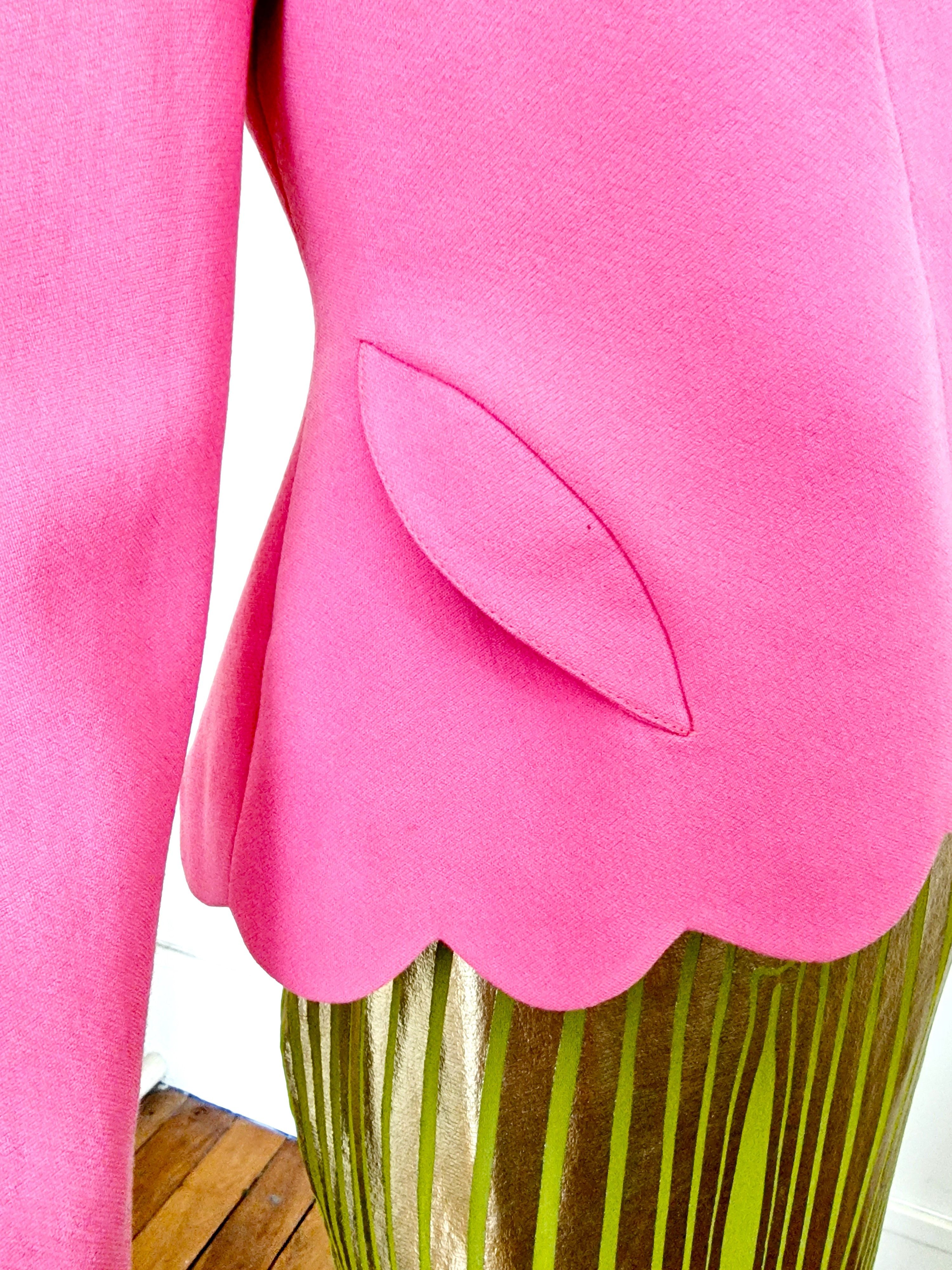 Thierry Mugler Thierry Mugler Asymmetrical Pink Rose Wrapped Large Jacket Size L / US 10 / IT 46 - 8 Thumbnail