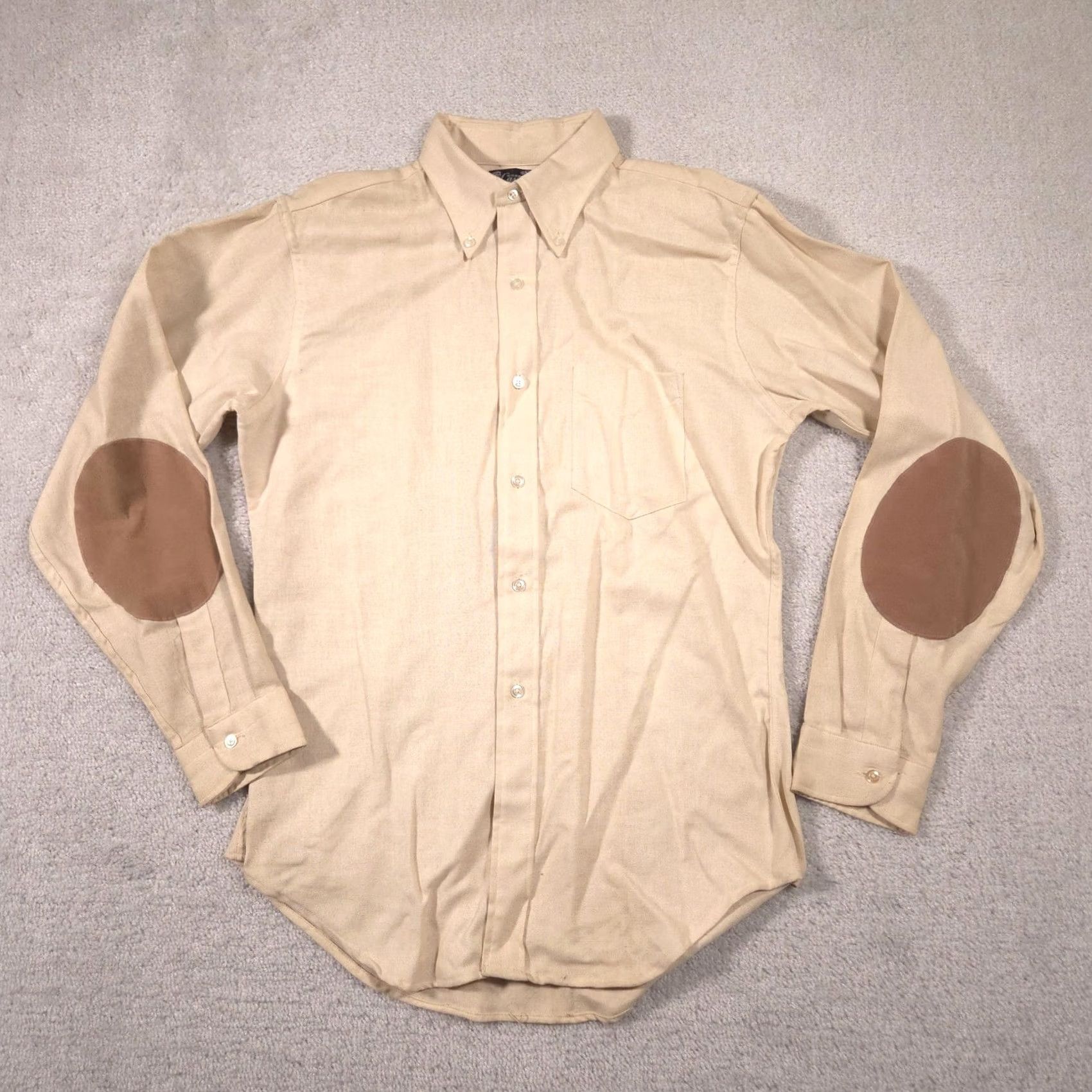 Vintage VINTAGE Norris Casuals Shirt Mens M Beige Long Sleeve Ivy Patch Pocket Button-Up Slim Size US M / EU 48-50 / 2 - 2 Thumbnail