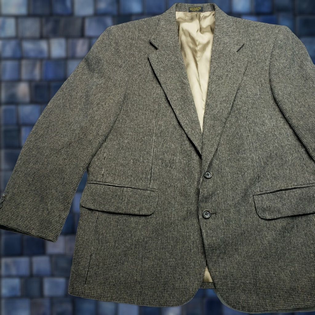 Holbrook Blazer Mens Size 42 Wool Camelhair Blend Camelhair Wool Blend Brown Jacket Single-Breasted Peak Lapel 2 Button Classic Style