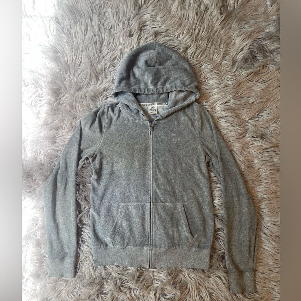 Pink PINK Victoria's Secret Gray Hoodie(juicy couture sty)size s Size S / US 4 / IT 40 - 1 Thumbnail