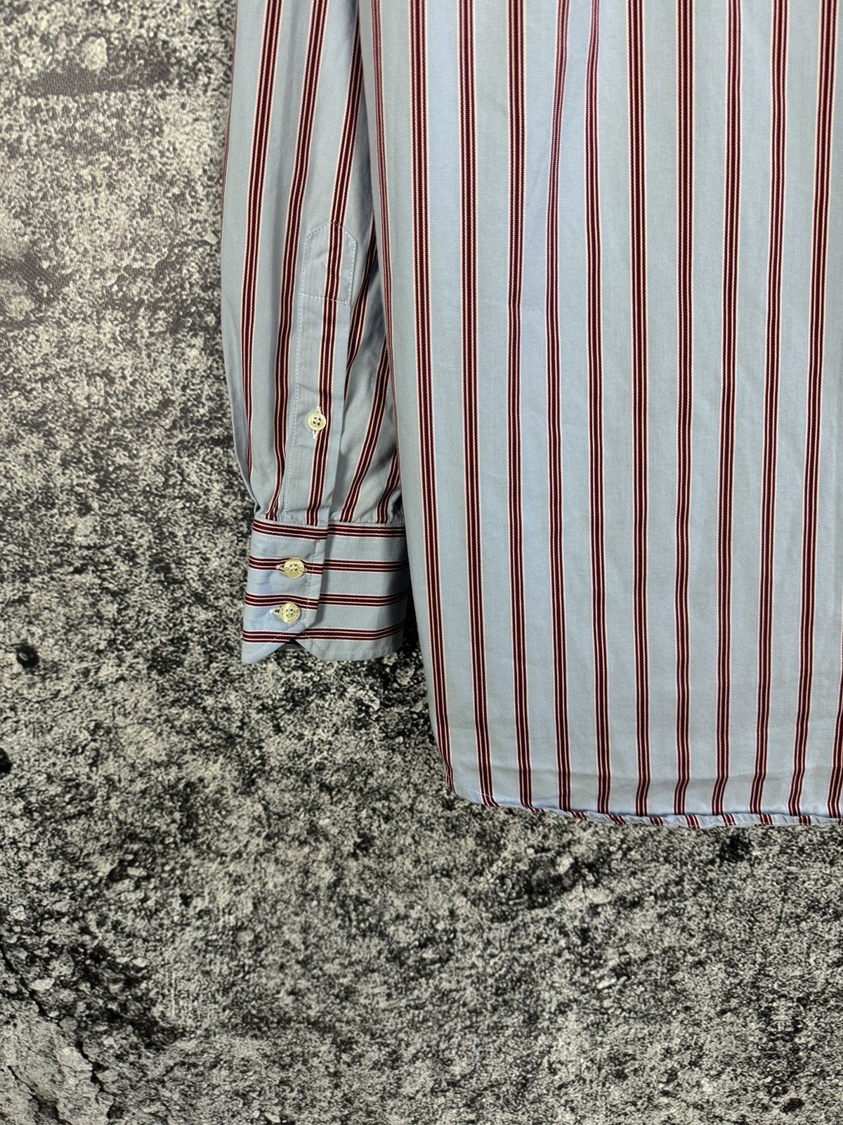 Lacoste Lacoste Vintage Long Sleeve Striped Shirt Button Up Size 42 Size US XL / EU 56 / 4 - 12 Thumbnail