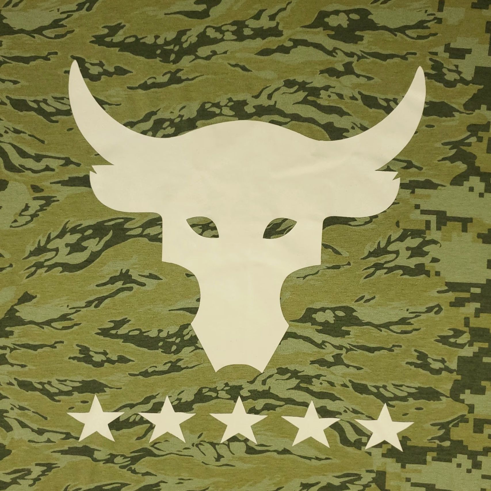 Under Armour Under Armour T Shirt Mens XL Green Camo Bull Graphic Project Rock Short Sleeve Size US XL / EU 56 / 4 - 2 Thumbnail