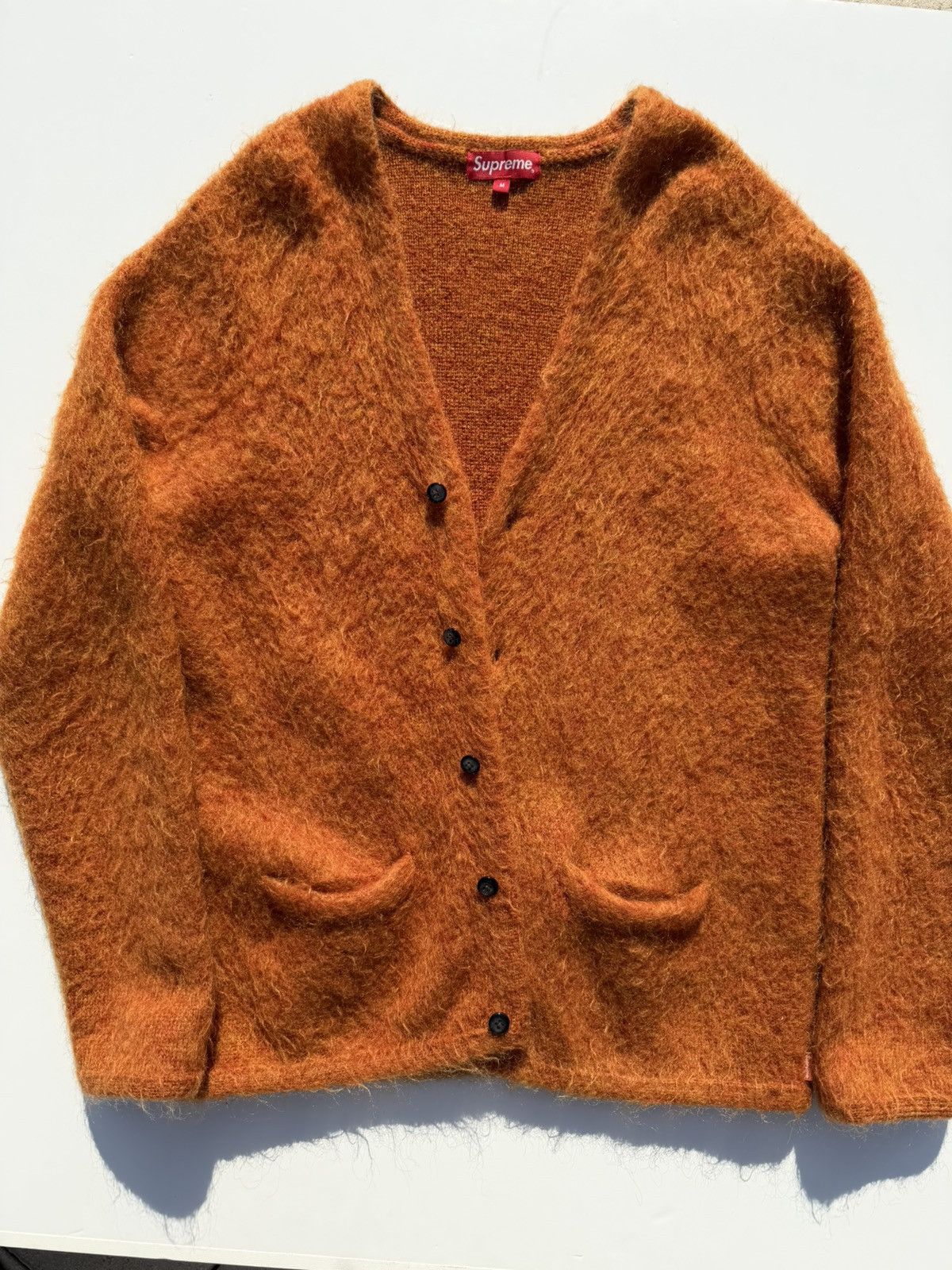 Supreme Burnt Orange Mohair Cardigan FW15