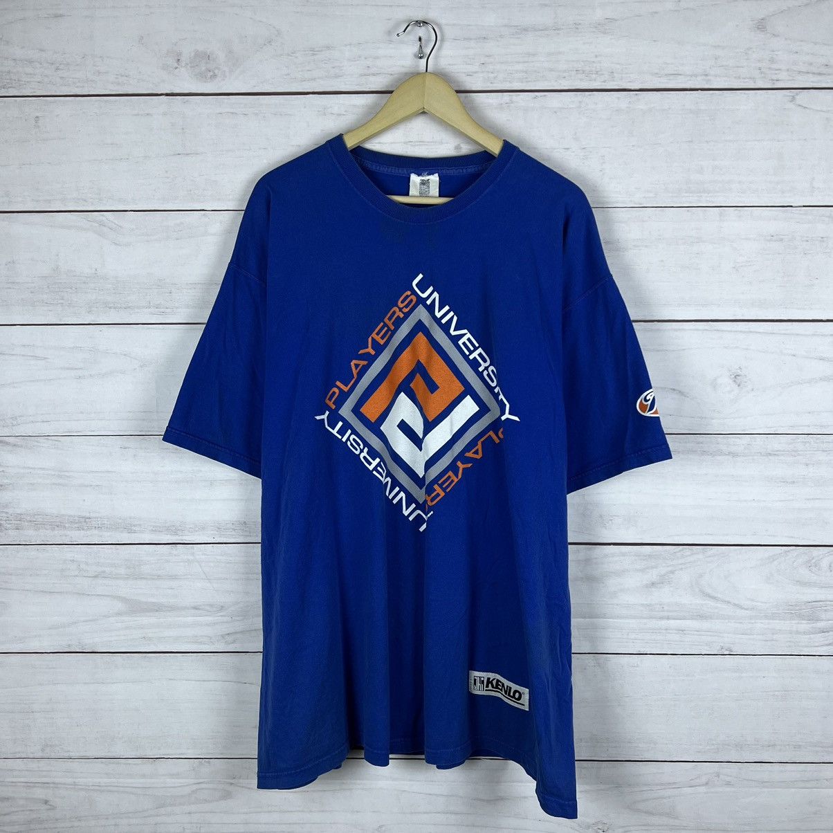 Image of Vintage 1999 Kenlo Players University Rap Hip Hop T-Shirt in Blue, Men's (Size 2XL)