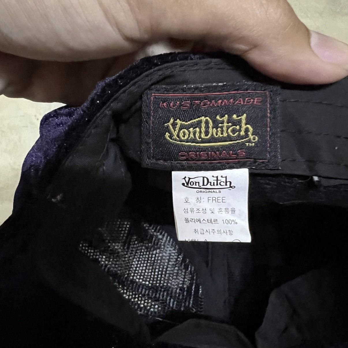 Von Dutch Von Dutch Big Logo Cap Distressed Style Size ONE SIZE - 6 Thumbnail