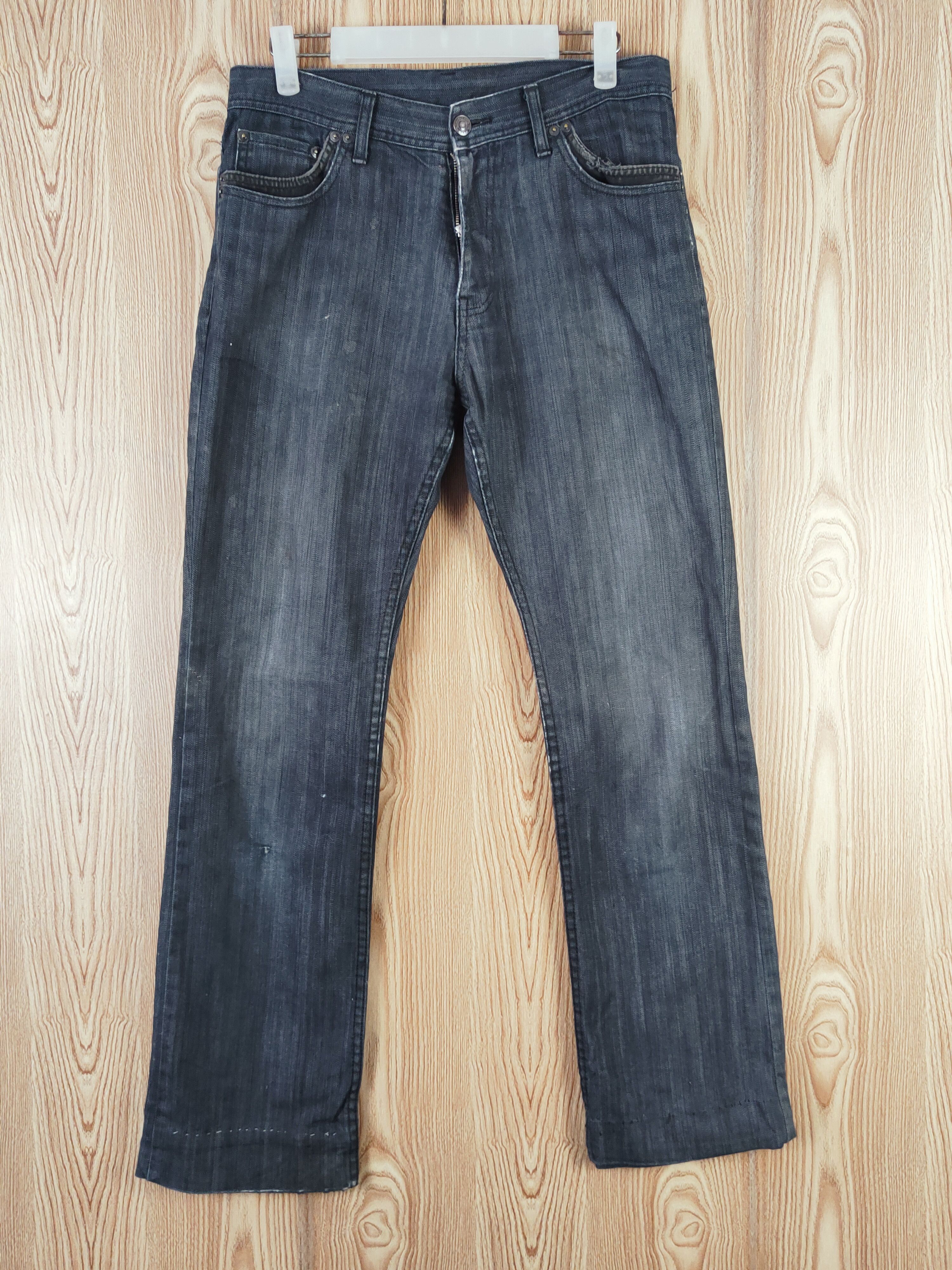 Japanese Brand Male &Co Black Distressed Ripped Jeans#W085 Size US 32 / EU 48 - 1 Thumbnail