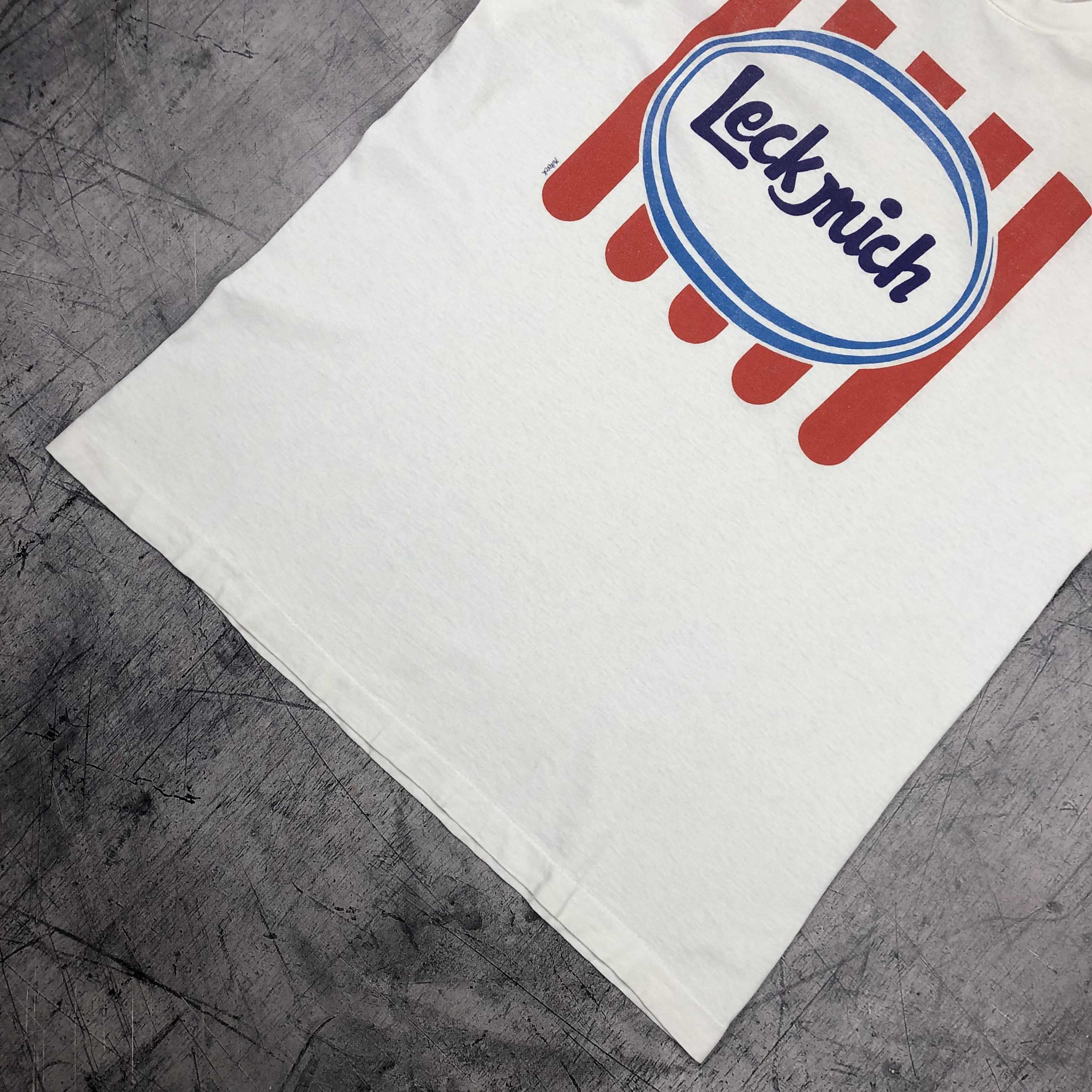 Vintage 90s Ad Lick Me Single Stitch Ice Cream Tee Size US L / EU 52-54 / 3 - 10 Thumbnail