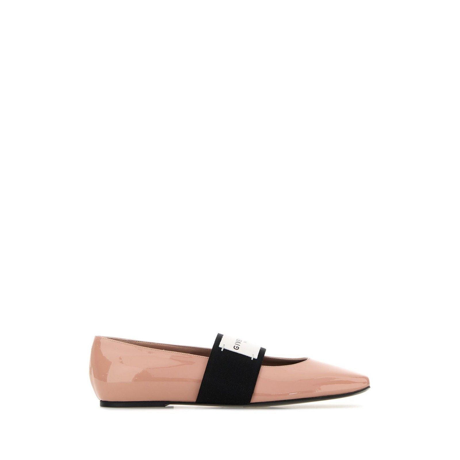 GIVENCHY Squared Pink Leather Ballerina Flats New & Authenti