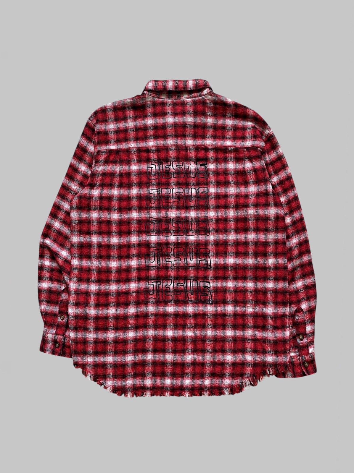 Designer × Japanese Brand Rare Jouetie- Mark Styler “Chaos-Hate-Jesus” Tartan Flannel Size US M / EU 48-50 / 2 - 8 Thumbnail