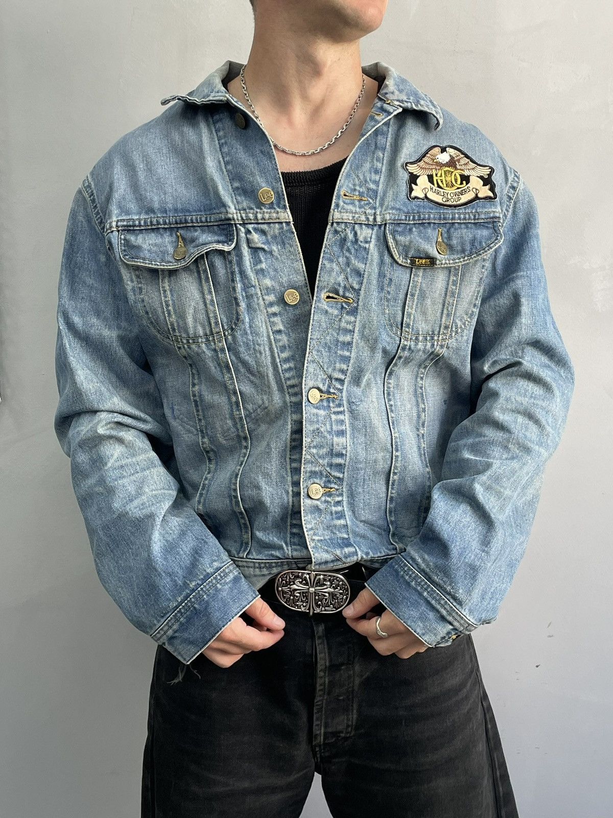 Lee Vintage Lee x harley davidson storm Rider denim jacket y2k Size US XL / EU 56 / 4 - 1 Thumbnail
