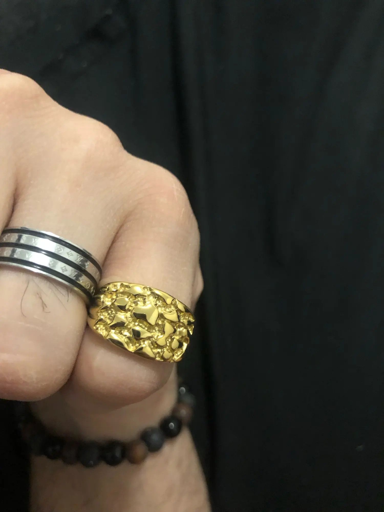 Other SIZE 10 Stainless Steel Nugget Ring Size ONE SIZE - 2 Thumbnail