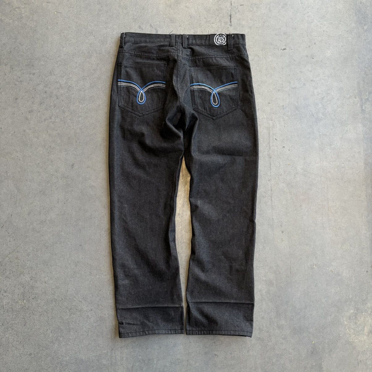 Akademiks × Southpole Vintage Y2K Black and Blue Embroidered Jeans Baggy S2 Denim Size US 36 / EU 52 - 1 Thumbnail