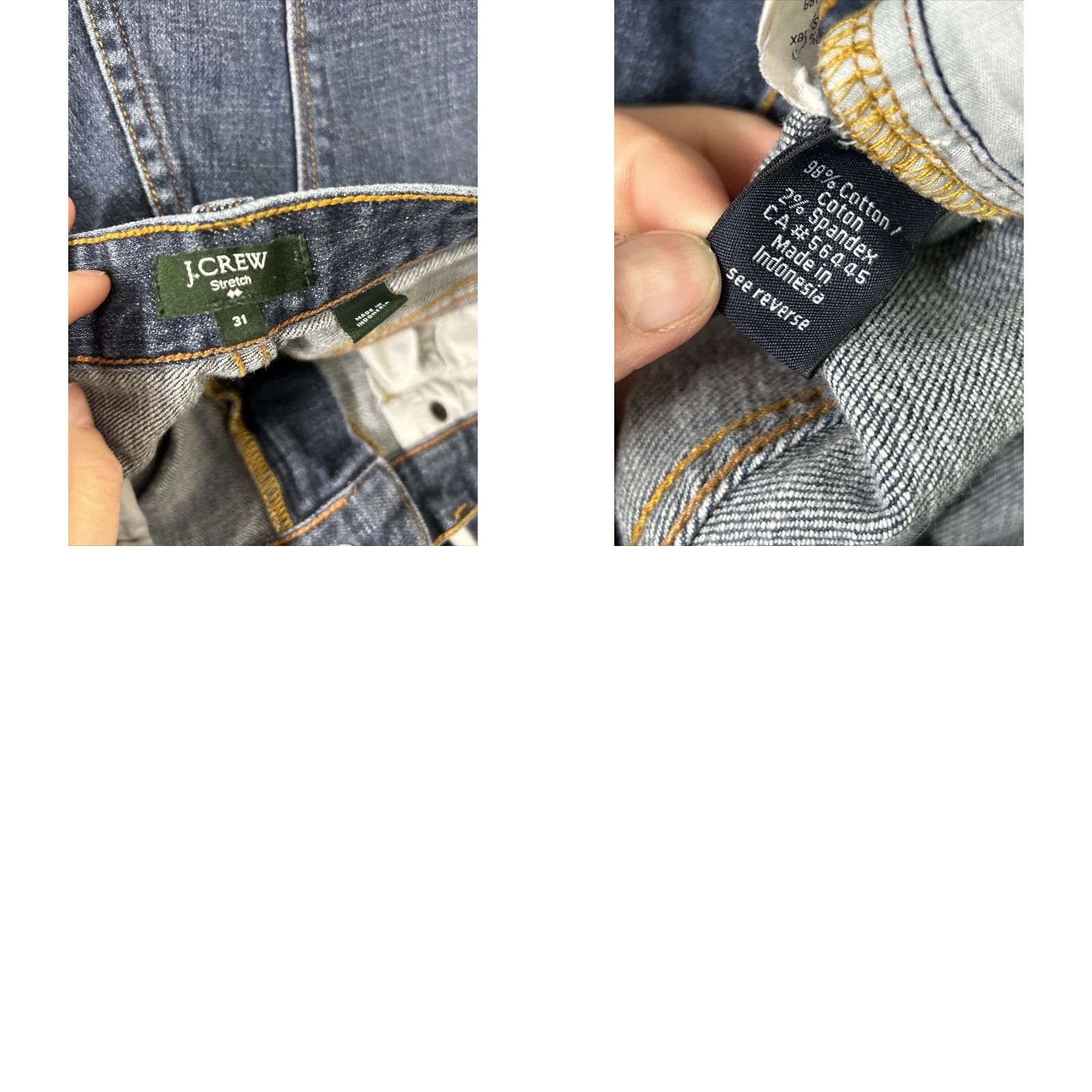 J.Crew J.CREW Jeans Womens 32x27 Toothpick Dark Wash Blue Denim Mid Rise Stretch Size 24" / US 00 / IT 34 - 9 Thumbnail