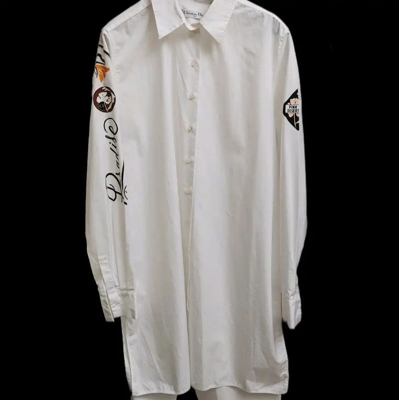 Dior Dior Long Sleeve Cotton Dress in Beige 0089 Size M / US 6-8 / IT 42-44 - 1 Thumbnail