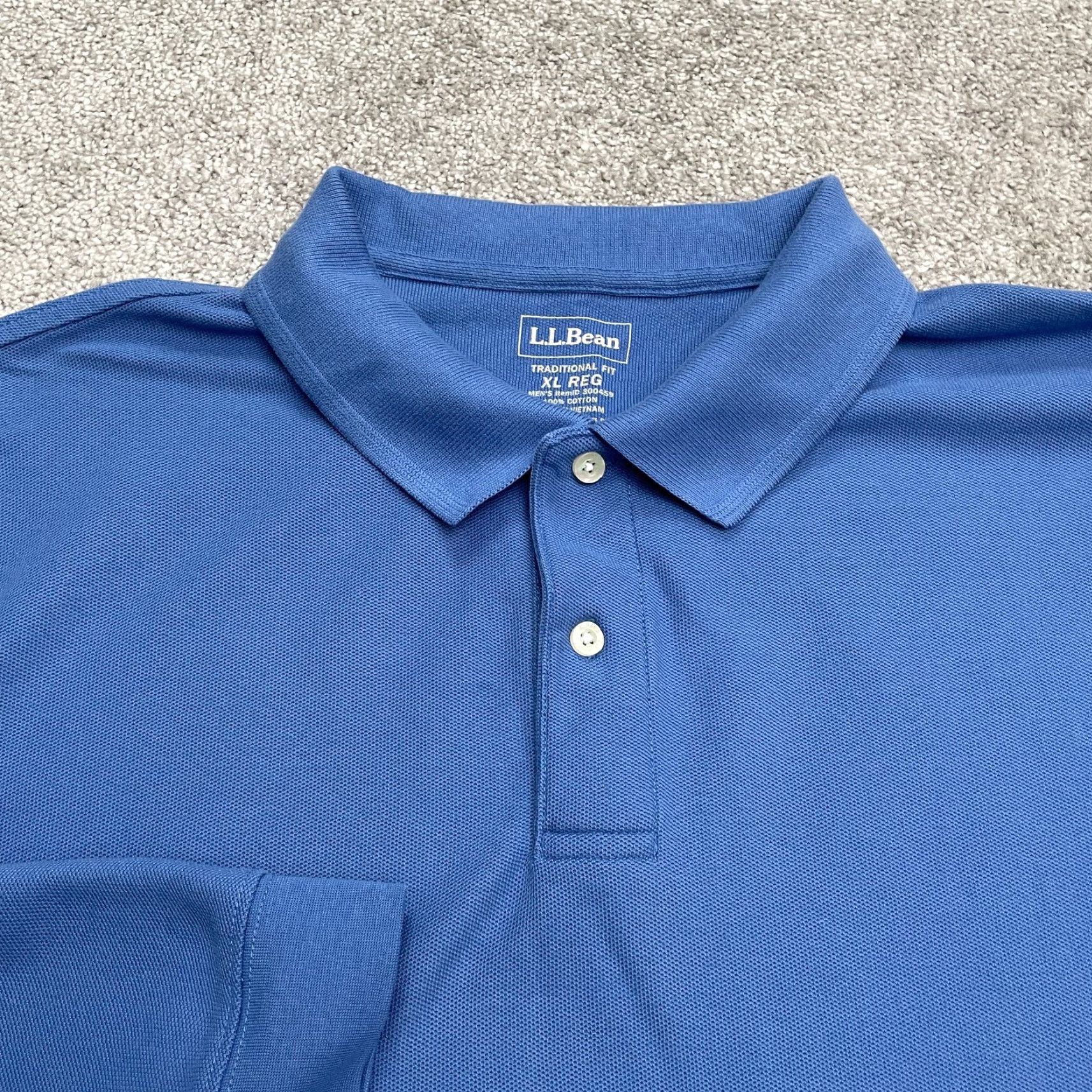 Vintage L.L. Bean Polo Shirt Mens XL Blue Long Sleeve 100% Cotton Casual Activewear Size US XL / EU 56 / 4 - 3 Thumbnail