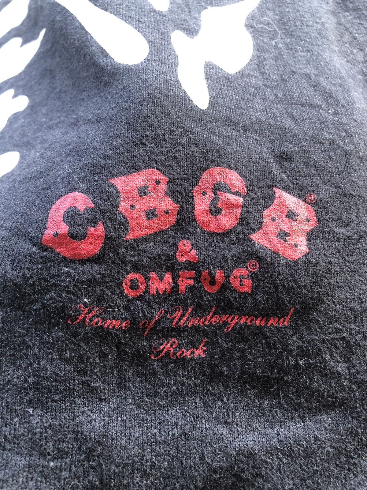 Band Tees × Nirvana × Vintage Vintage Y2K CBGB & OMFUG Home Of Underground Rock Skeleton Size US L / EU 52-54 / 3 - 8 Thumbnail
