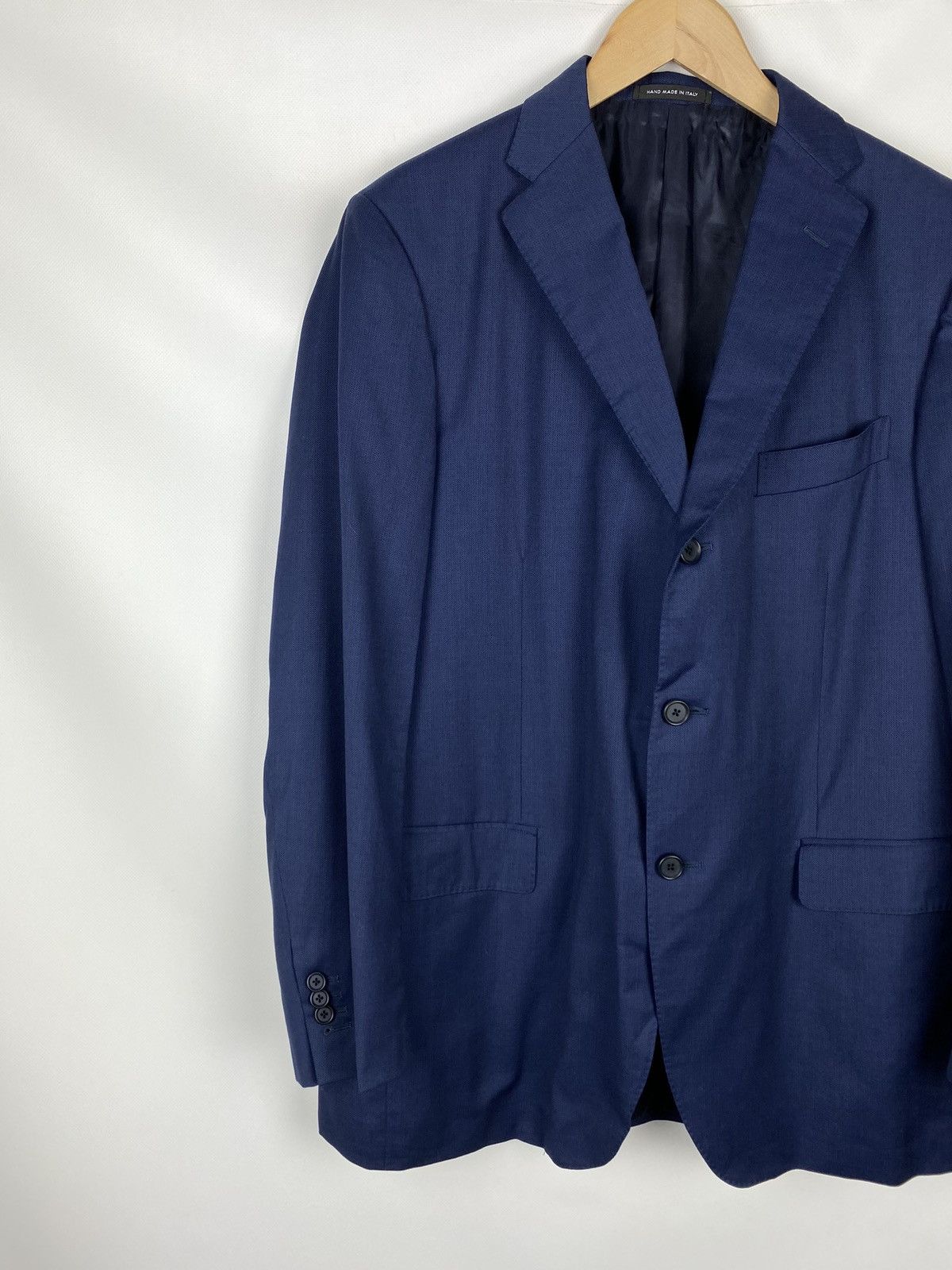 Caruso Caruso Superfine 120’s men’s wool blazer jacket sport coat Size 44R - 2 Thumbnail
