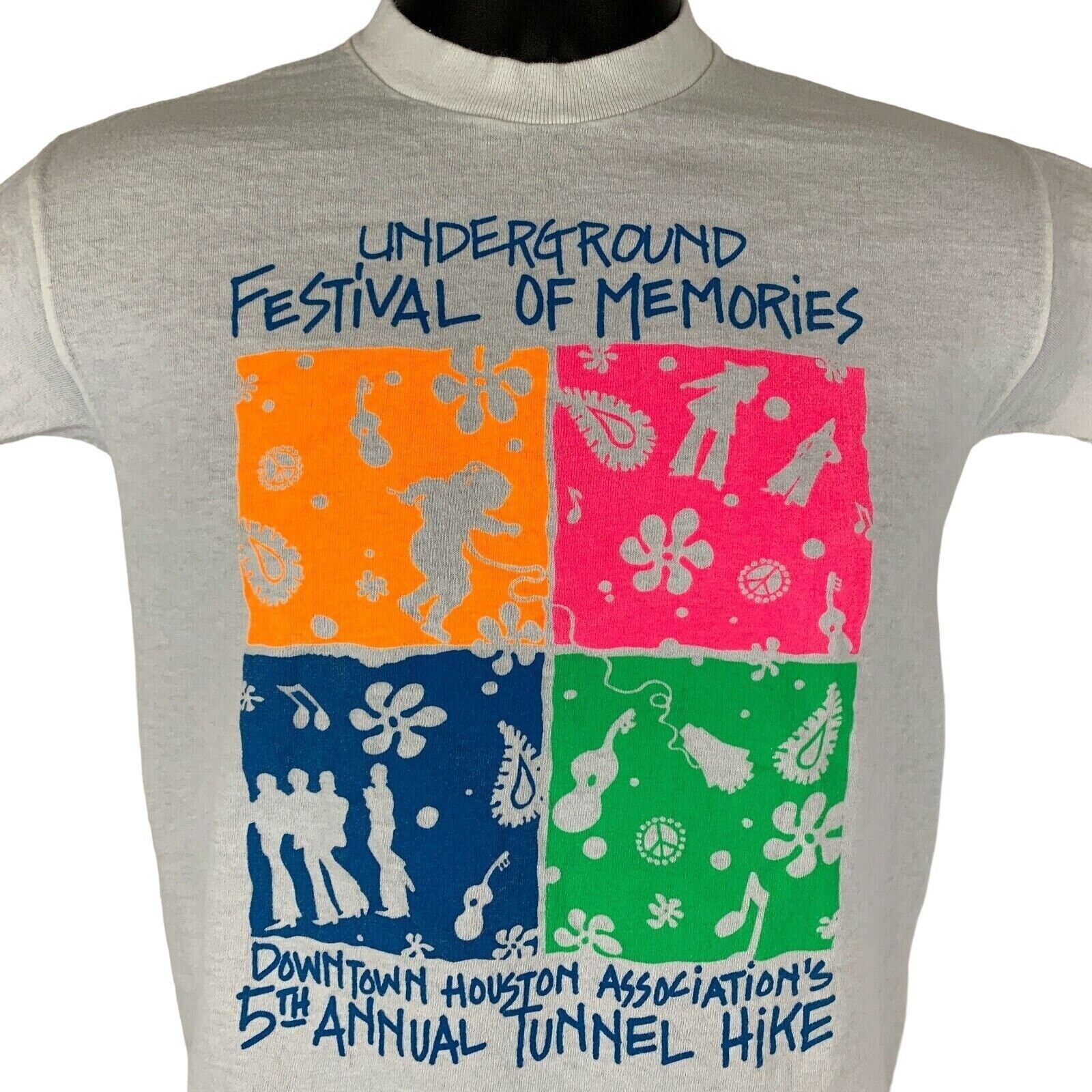 Vintage Vintage 80s Houston Tunnel Hike T Shirt Hiking Texas X-Small Size US XS / EU 42 / 0 - 1 Thumbnail