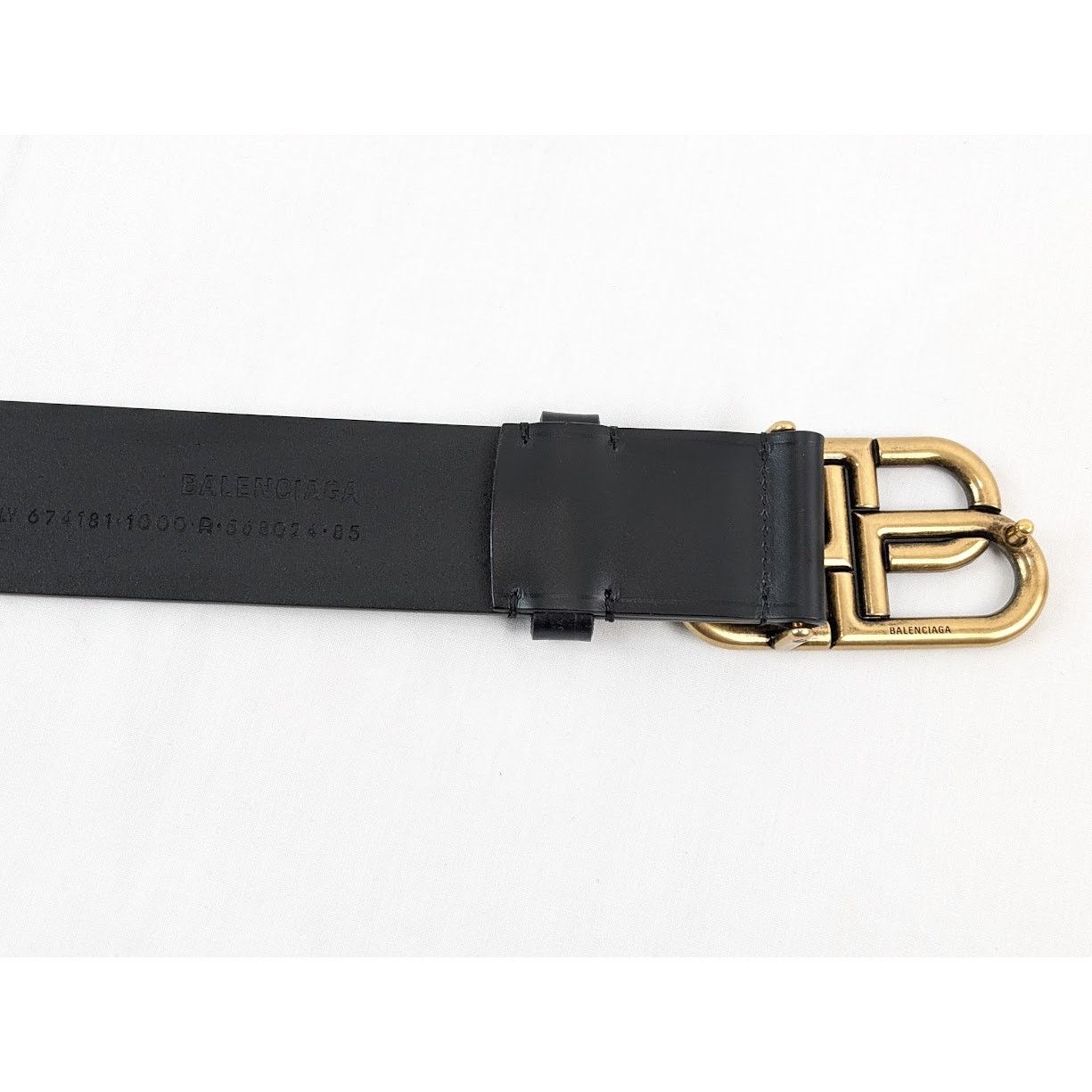 Balenciaga o1rshd1 Size: 85 / BB Extra Large Belt in Black Size 32 - 9 Thumbnail