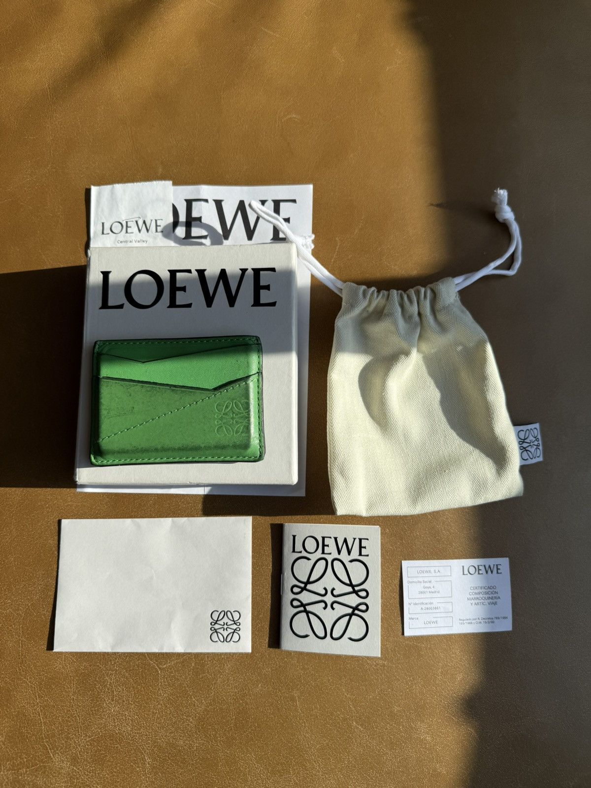 Loewe Loewe Puzzle Stitch Plain C Wallet Cardholder Apple Green Size ONE SIZE - 10 Thumbnail