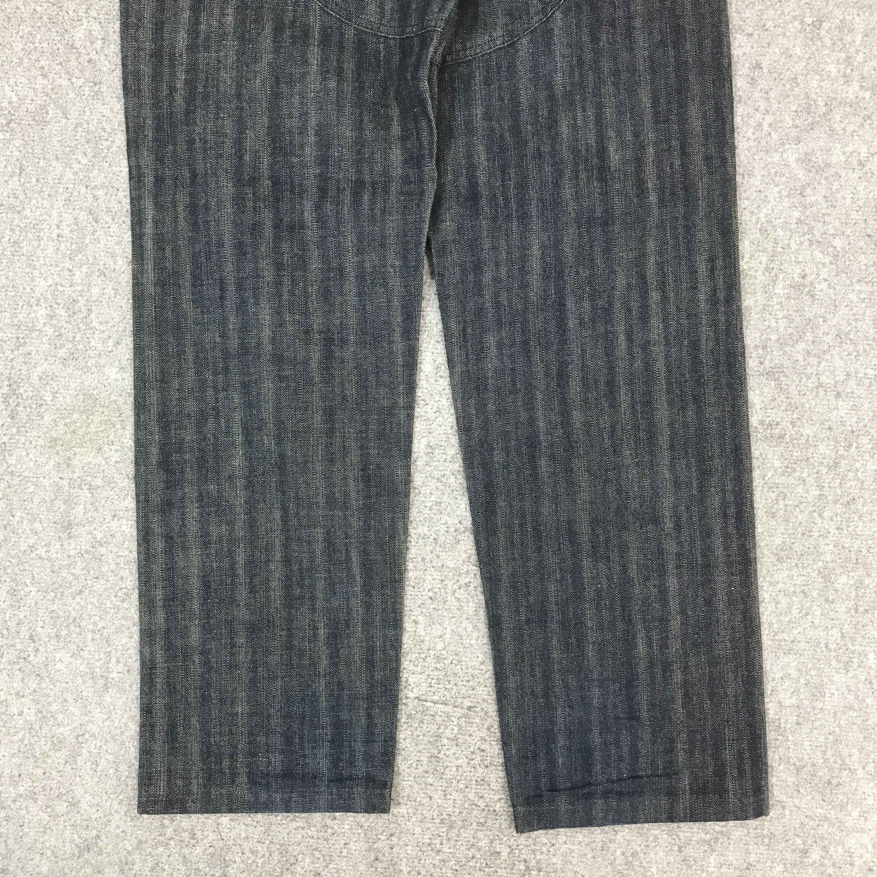 Japanese Brand BAGGY STRIPED STYLE SEQUEN JAPAN DENIM K54B10 Size US 34 / EU 50 - 6 Thumbnail