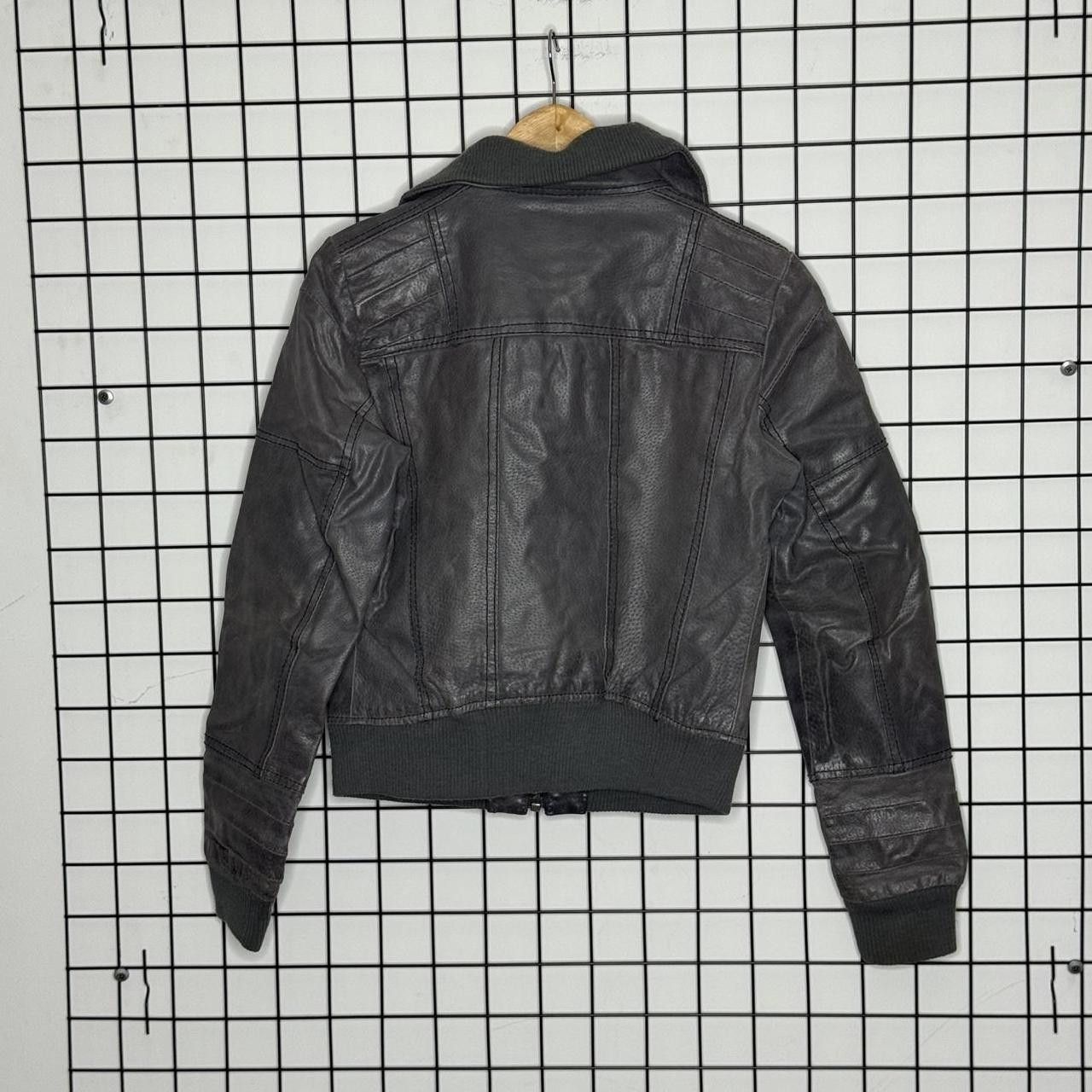 Vintage Grey Jacket Real Leather Japan Style Size M / US 6-8 / IT 42-44 - 2 Thumbnail
