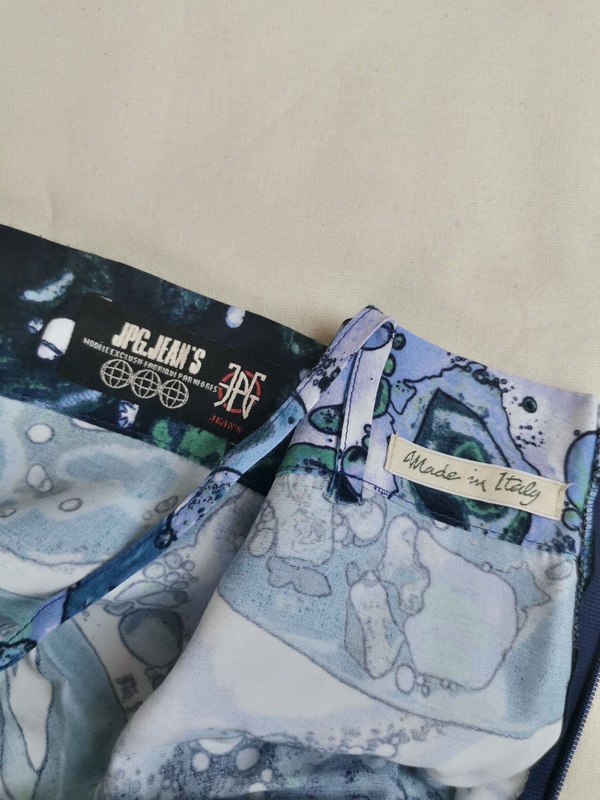 Jean Paul Gaultier SS2001 Jean Paul Gaultier Blue Bacteria Maxi Dress Vintage Size L / US 10 / IT 46 - 10 Thumbnail