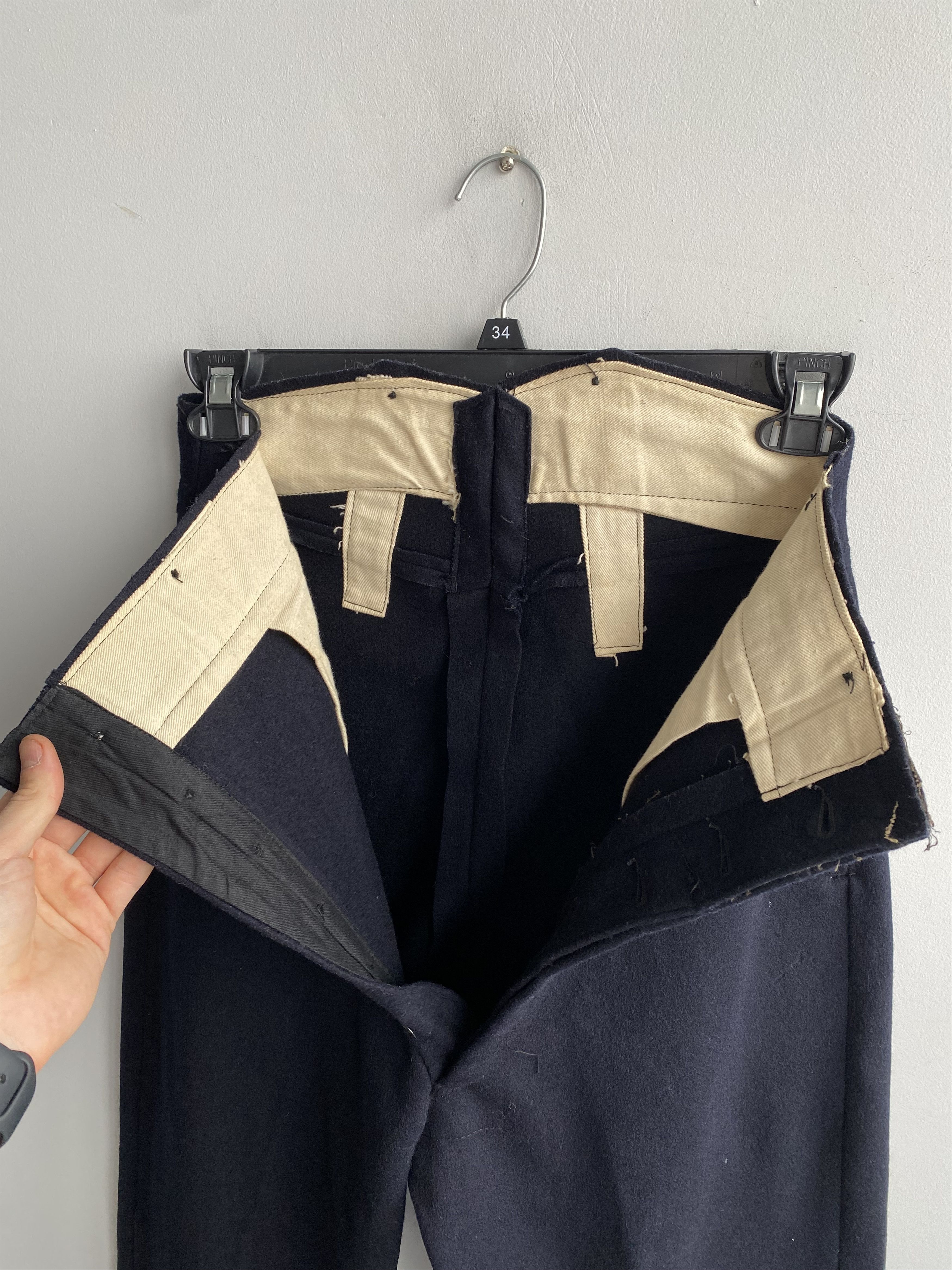 Vintage Vintage 1940s WW2 British Army Battledress Serge Wool Pants Size US 36 / EU 52 - 9 Thumbnail