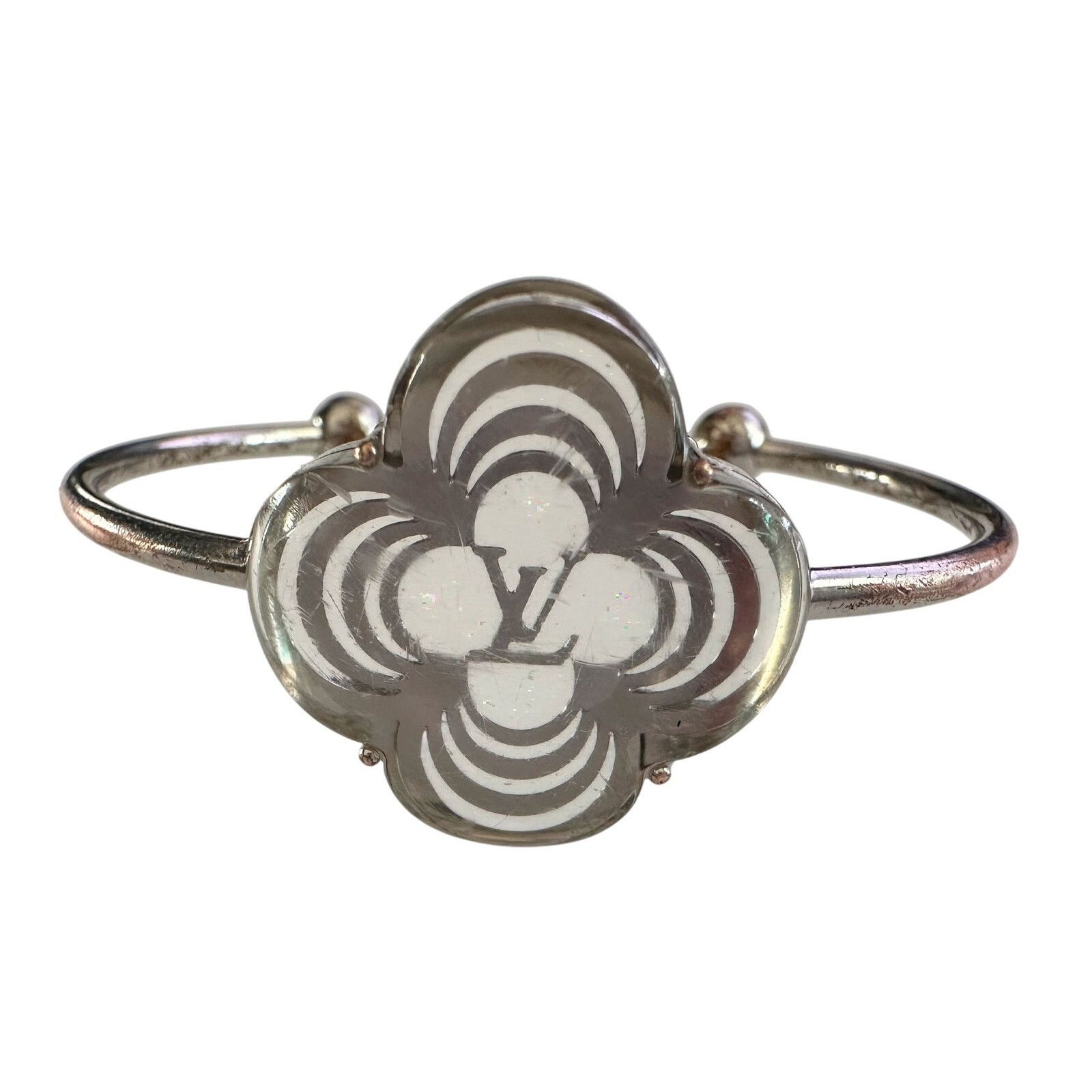 Louis Vuitton Louis Vuitton AlaFiorie Silver Bangle Bracelet Size ONE SIZE - 1 Thumbnail