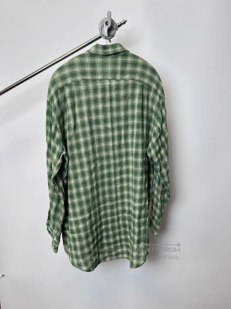 Yohji Yamamoto YOHJI YAMAMOTO Draped green checkered shirt Size US XL / EU 56 / 4 - 7 Thumbnail