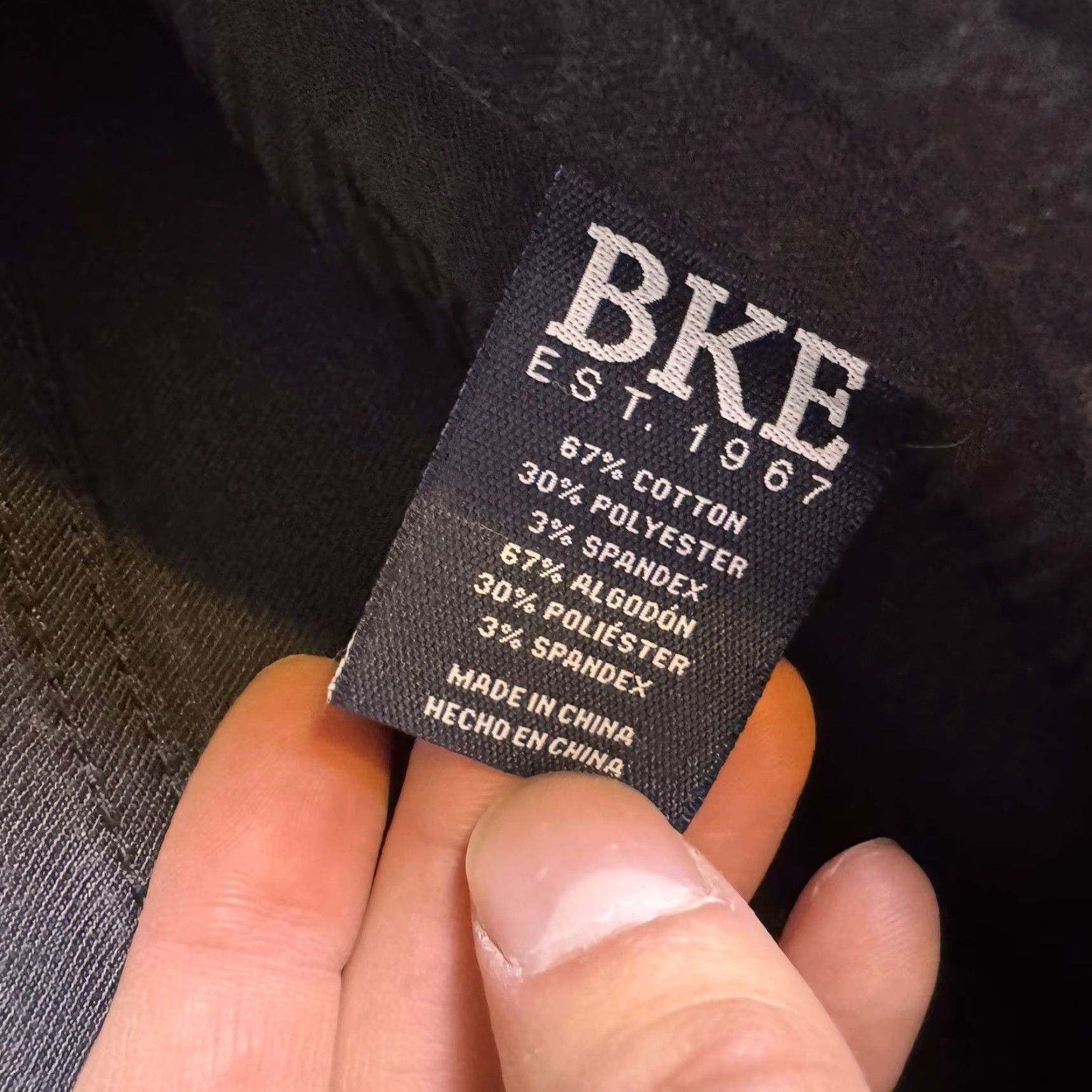 BKE BKE Jake Jeans Men 31x30 Straight Dark Whisker Cowboy Stretch Black Denim Grunge Size US 31 - 5 Thumbnail