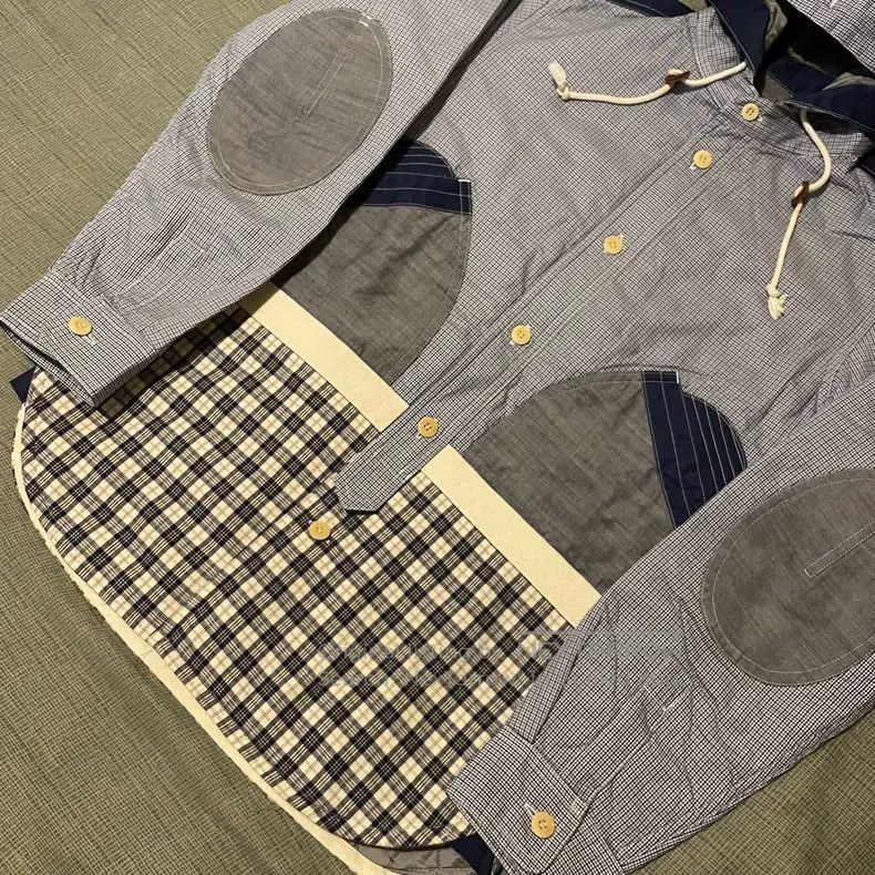 Junya Watanabe Junya Watanabe Plaid padded mixed hooded shirt jacket Size US XS / EU 42 / 0 - 4 Thumbnail