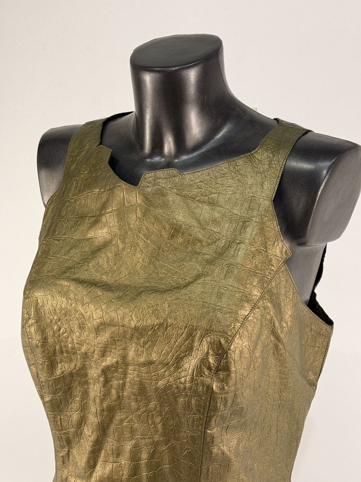 Thierry Mugler Archive Thierry Mugler Metallic Croc Leather Top Size M / US 6-8 / IT 42-44 - 5 Thumbnail