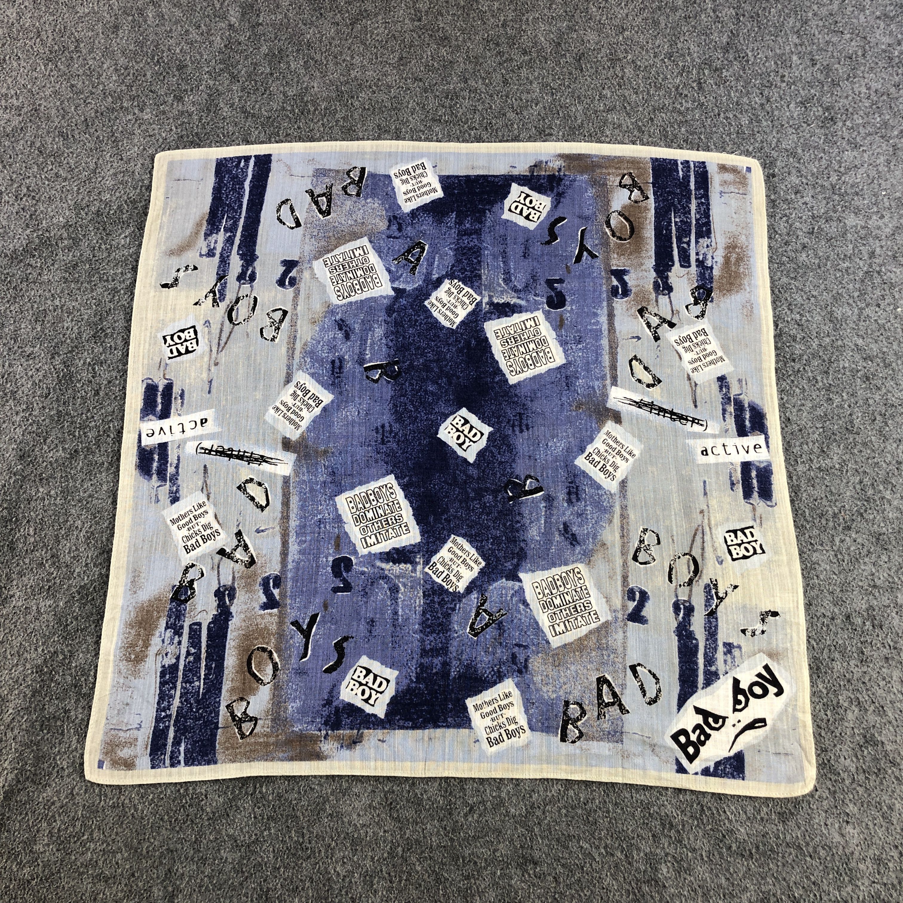 Vintage Bad Boy Handkerchief Neckerchief Bandana H2470 Size ONE SIZE - 2 Thumbnail