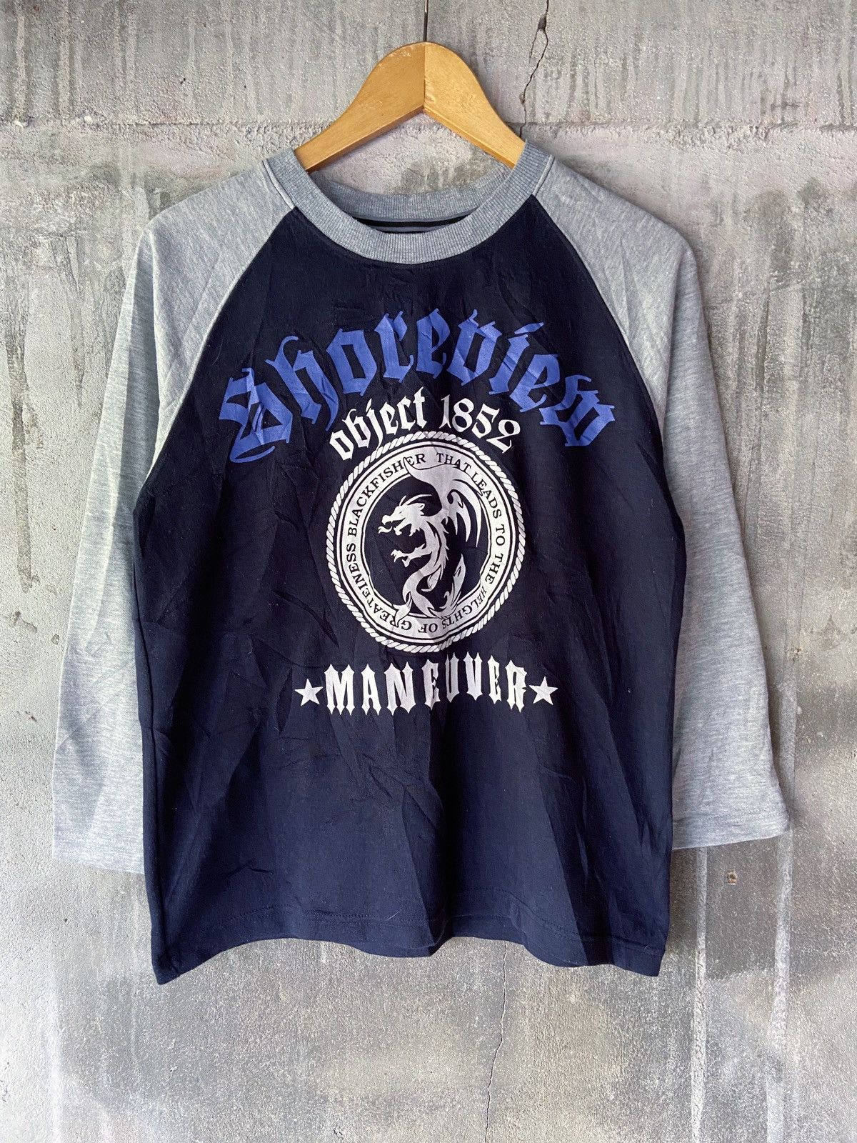 トップス hysteric glamour logo print raglan tee Vintage Hysteric Glamour Fever Raglan Japanese Brand T-shirt
