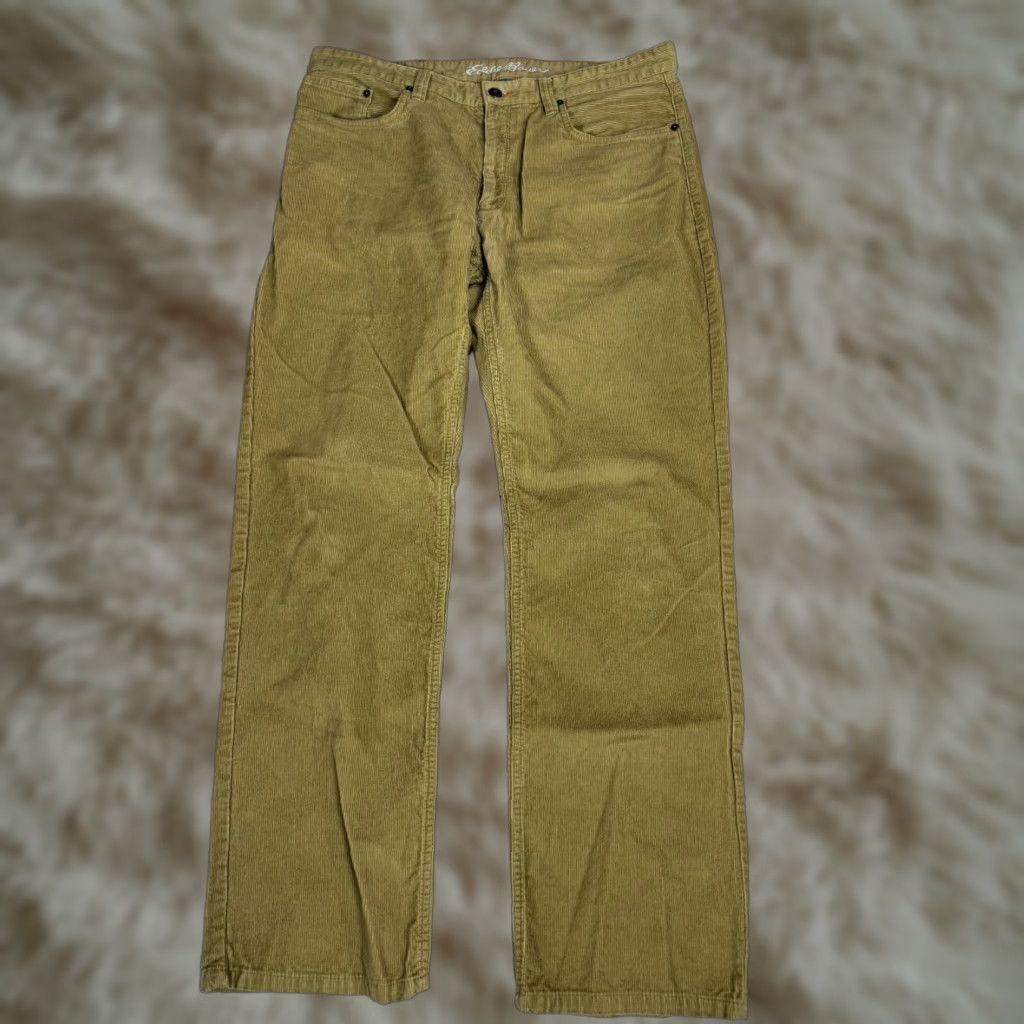 Eddie Bauer Eddie Bauer Corduroy Pants Brown Cotton Men's 36 Straight Jeans Dress Pants Sz 36 Regular 30.5in Inseam Mens Size US 36 / EU 52 - 1 Thumbnail