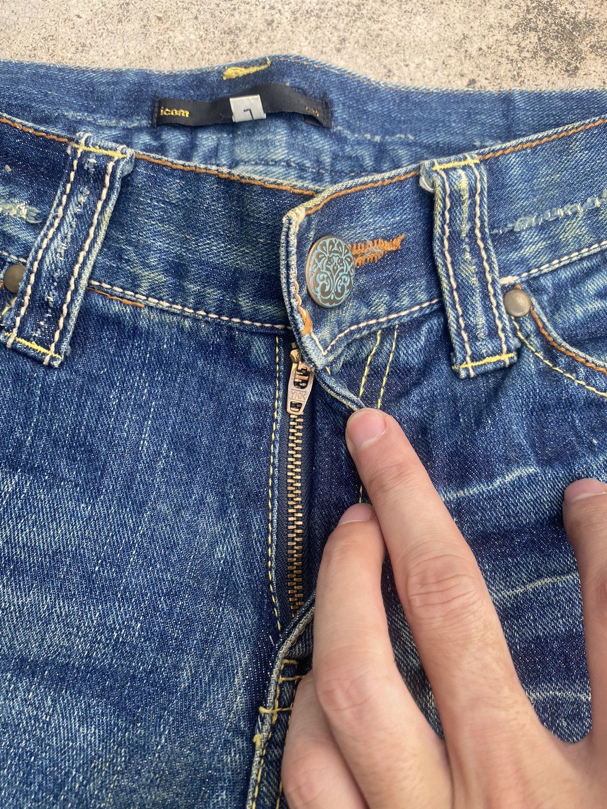 If Six Was Nine × Japanese Brand Flare Jeans Icom Distressed Pierced Size US 32 / EU 48 - 13 Thumbnail
