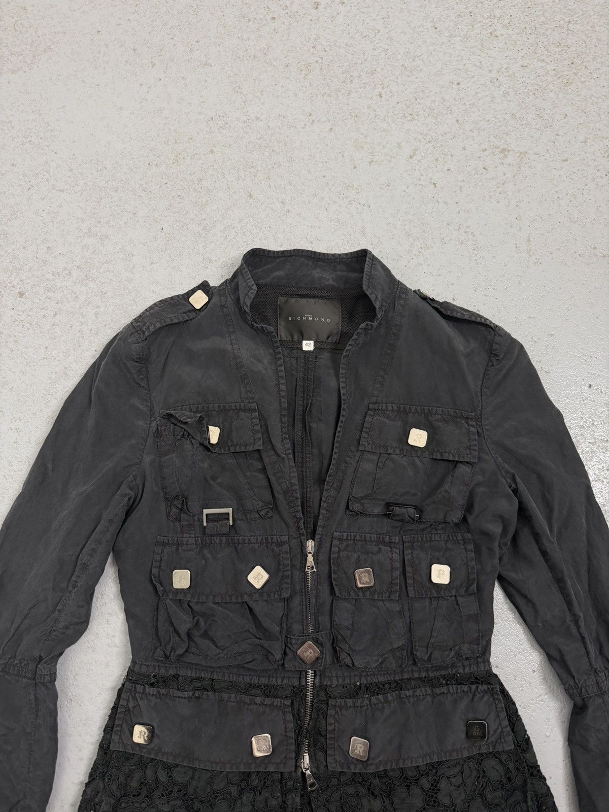 John Richmond John Richmond Avant-garde Multi-pocket Silk Light Jacket Size M / US 6-8 / IT 42-44 - 5 Thumbnail