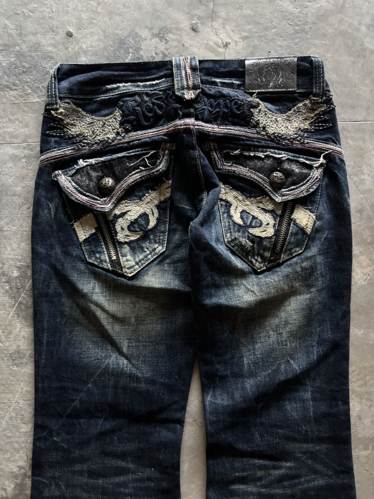If Six Was Nine RED PEPPER FLARE LOW RISE WING BACK POCKET JAPANESE RUSTY Size US 30 / EU 46 - 15 Thumbnail