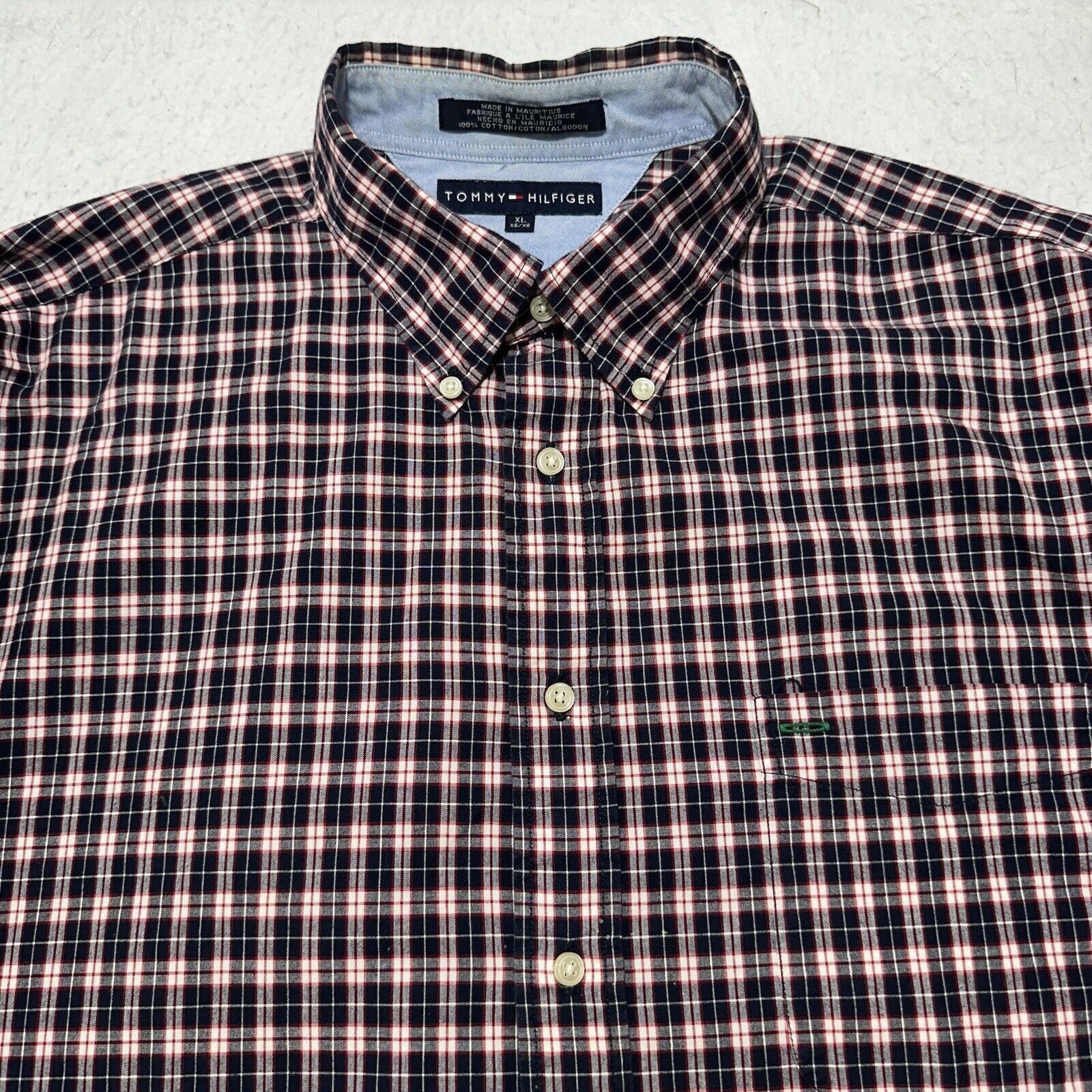 Tommy Hilfiger Tommy Hilfiger XL Button Long Sleeve Red Black Shirt Plaid Size US XL / EU 56 / 4 - 2 Thumbnail