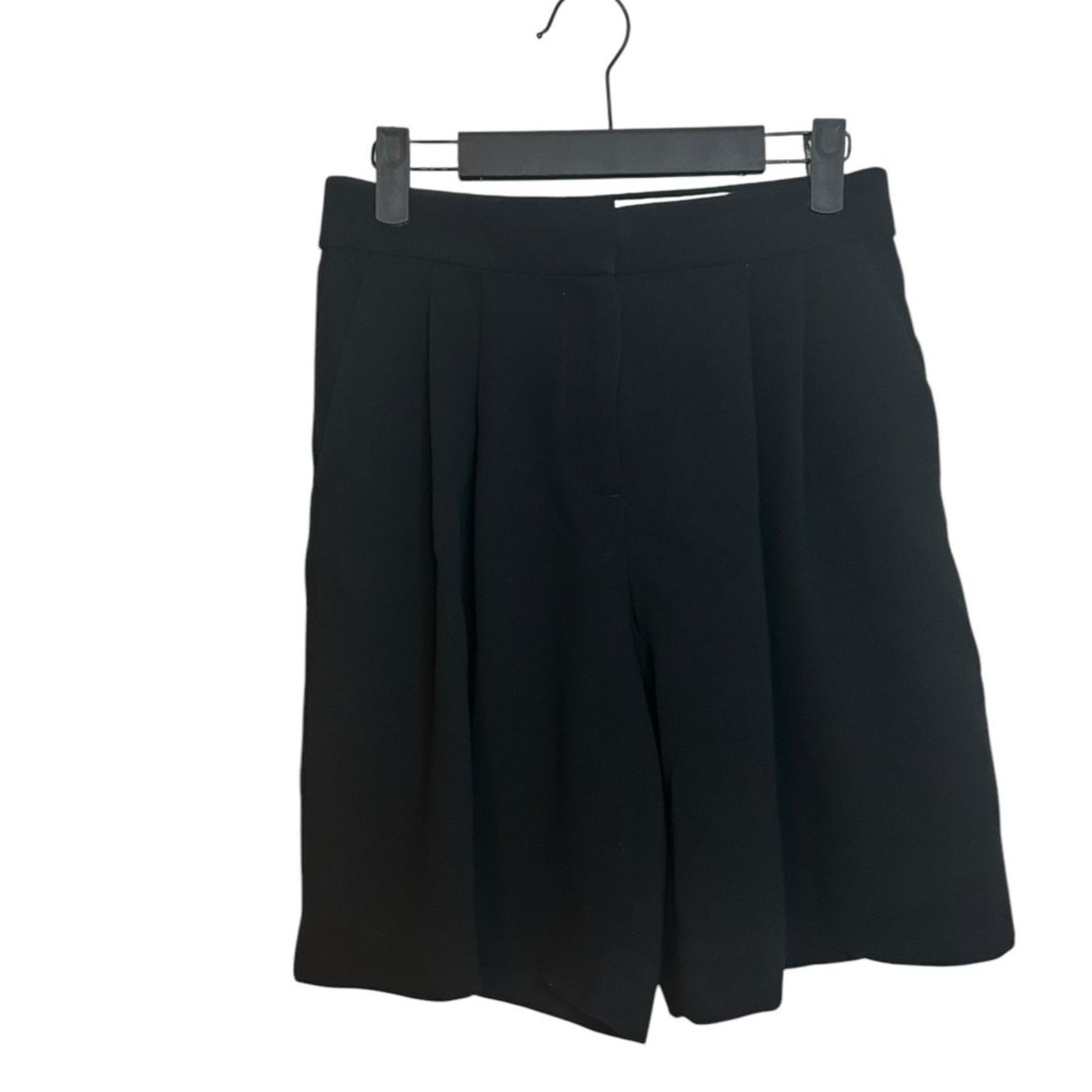 J.Crew J.Crew Black Pleated High Waisted Crepe Shorts Size 24" / US 00 / IT 34 - 1 Thumbnail