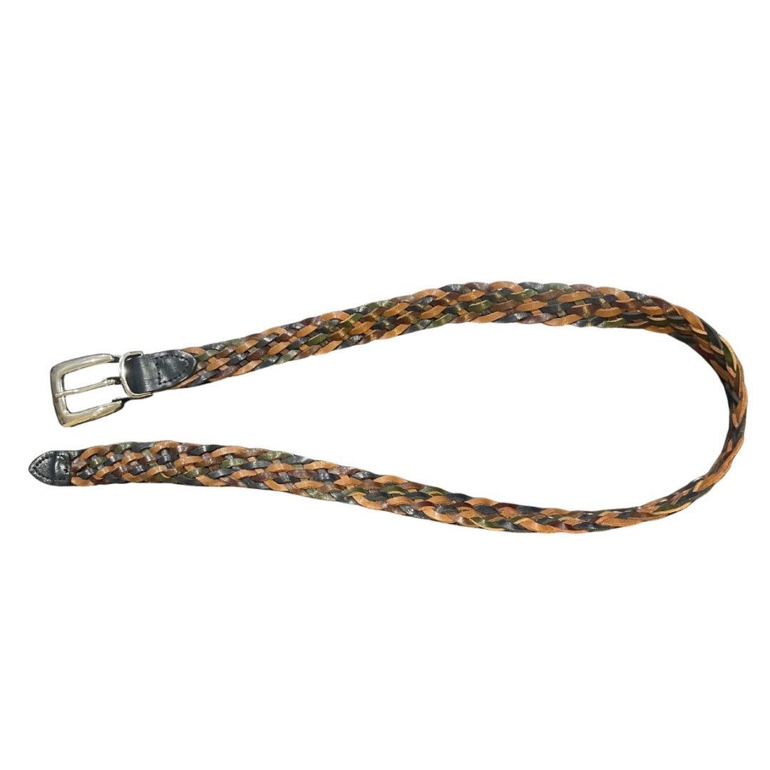 Other Woven Genuine Leather Two Tone Belt SZ S/M Made in Guatemala Size ONE SIZE - 1 Thumbnail