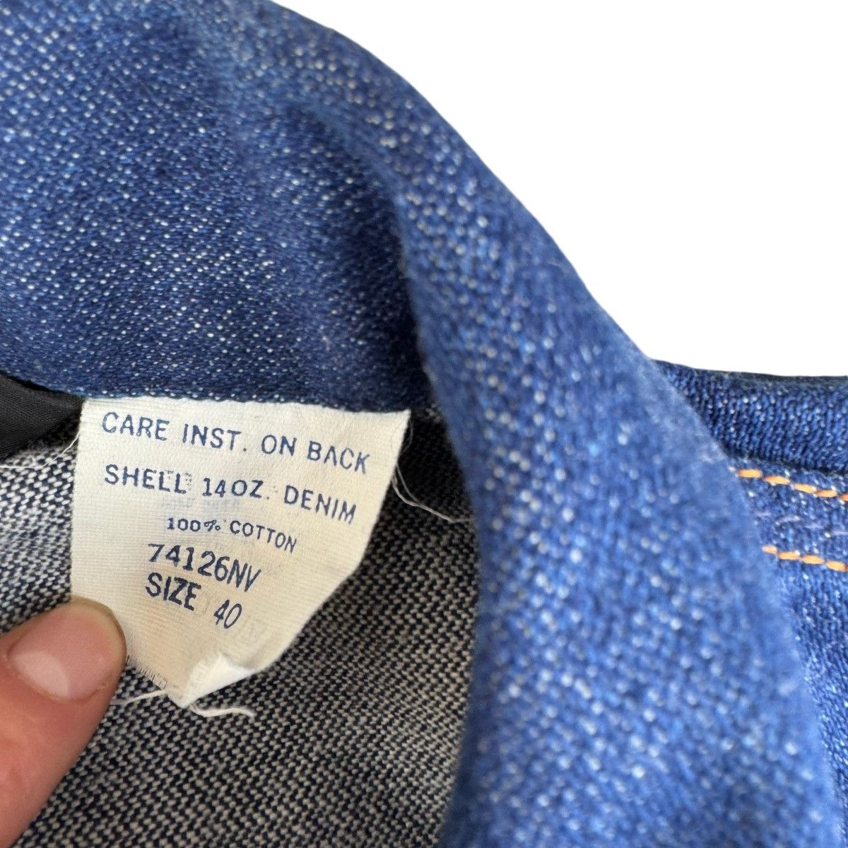 Vintage × Wrangler 74126NV 70s True Vintage Wrangler Navy Denim Trucker Jacket Size US XXS / EU 40 - 10 Thumbnail