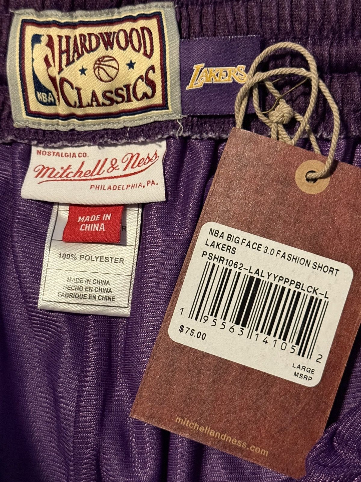 Mitchell & Ness Mitchell & Ness Los Angeles Lakers Big Face 3.0 Shorts BNWT Size US 34 / EU 50 - 7 Thumbnail