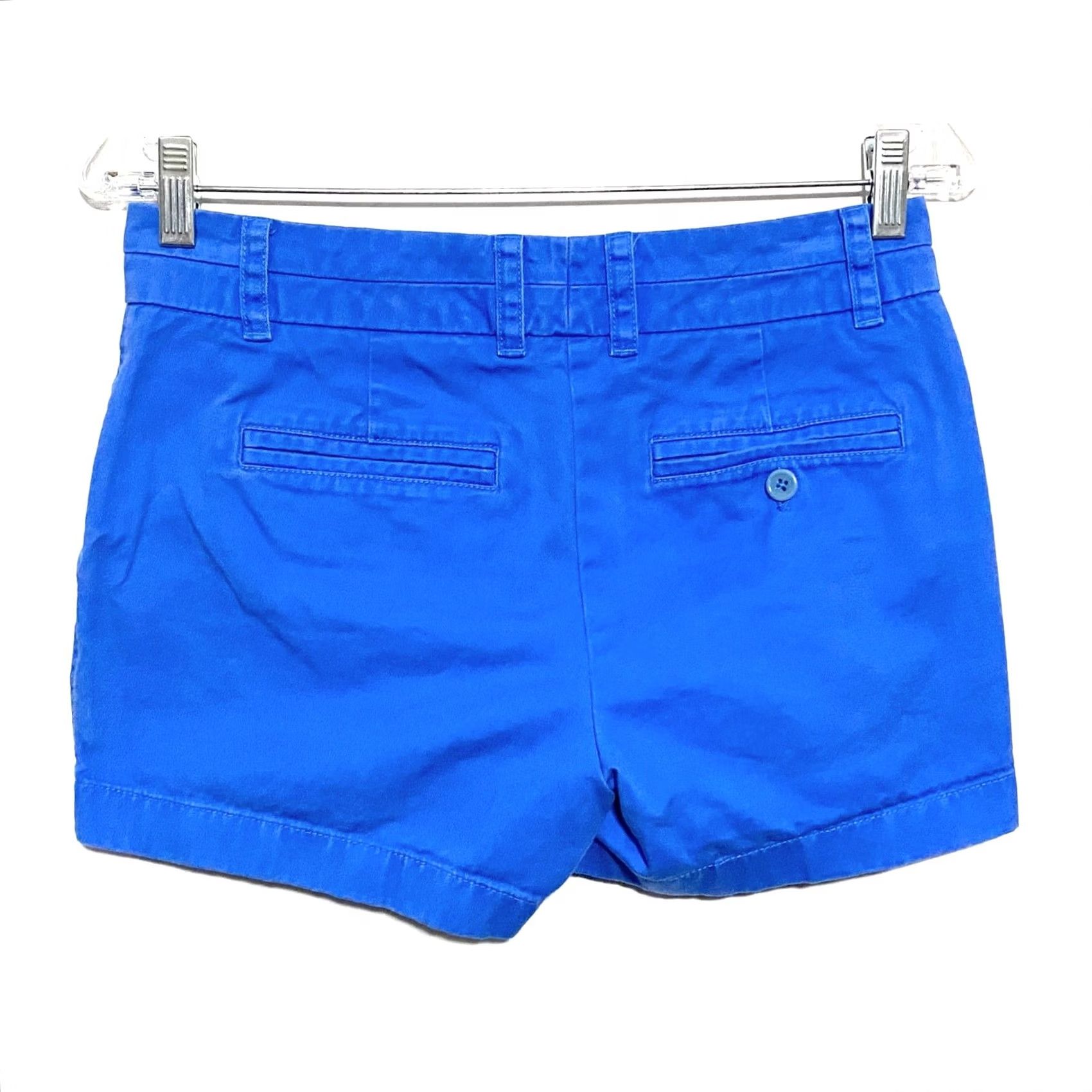 J.Crew VINTAGE J.Crew Blue Chino Shorts Womens 00 Casual Summer Preppy Vacation Beachy Short Size 24" / US 00 / IT 34 - 2 Thumbnail